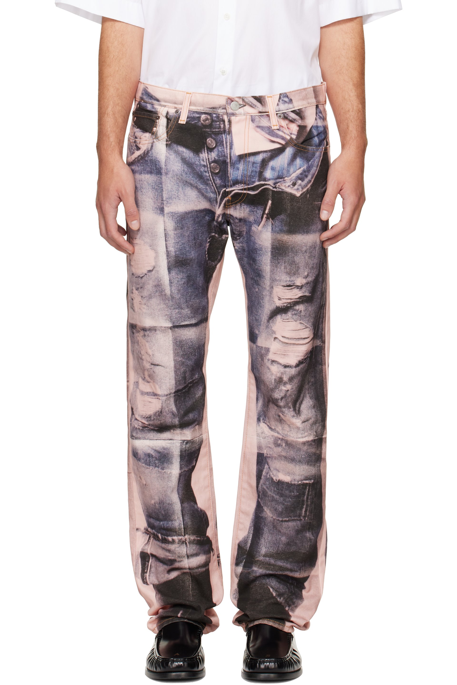 Acne Studios - Pink Trompe-L'oeil 1996M Jeans