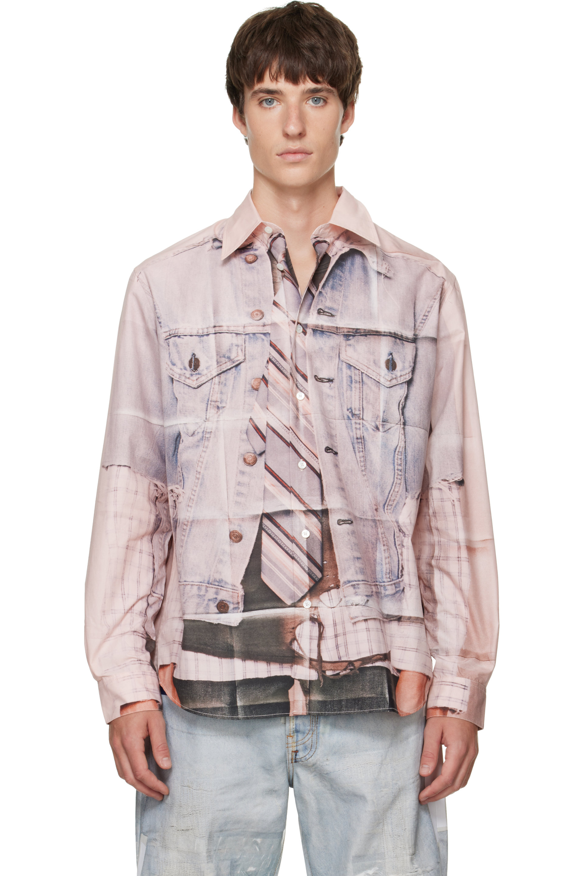 Acne Studios - Pink Printed Button-Up Shirt