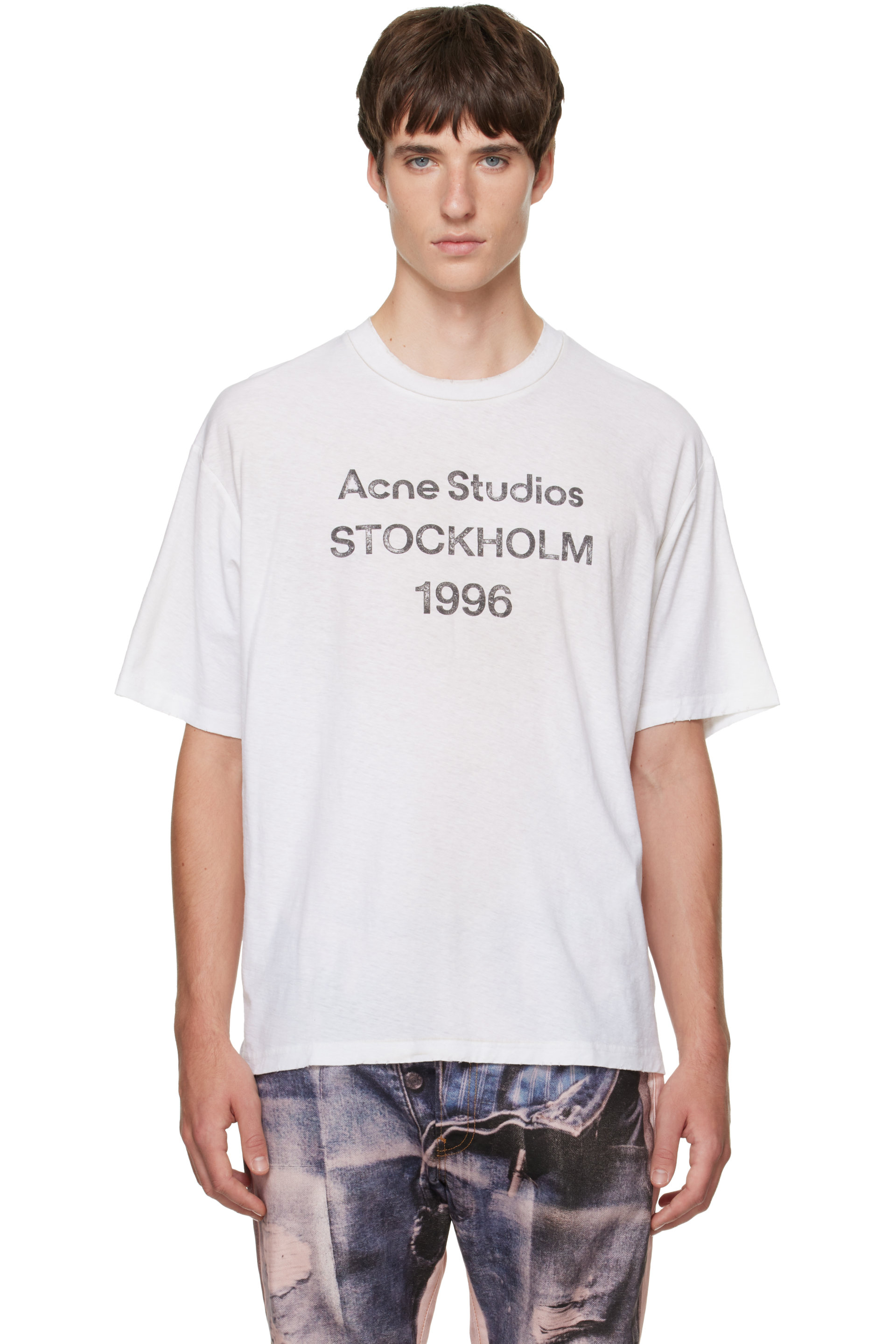 Acne Studios - Off-White Sprayed Logo T-shirt