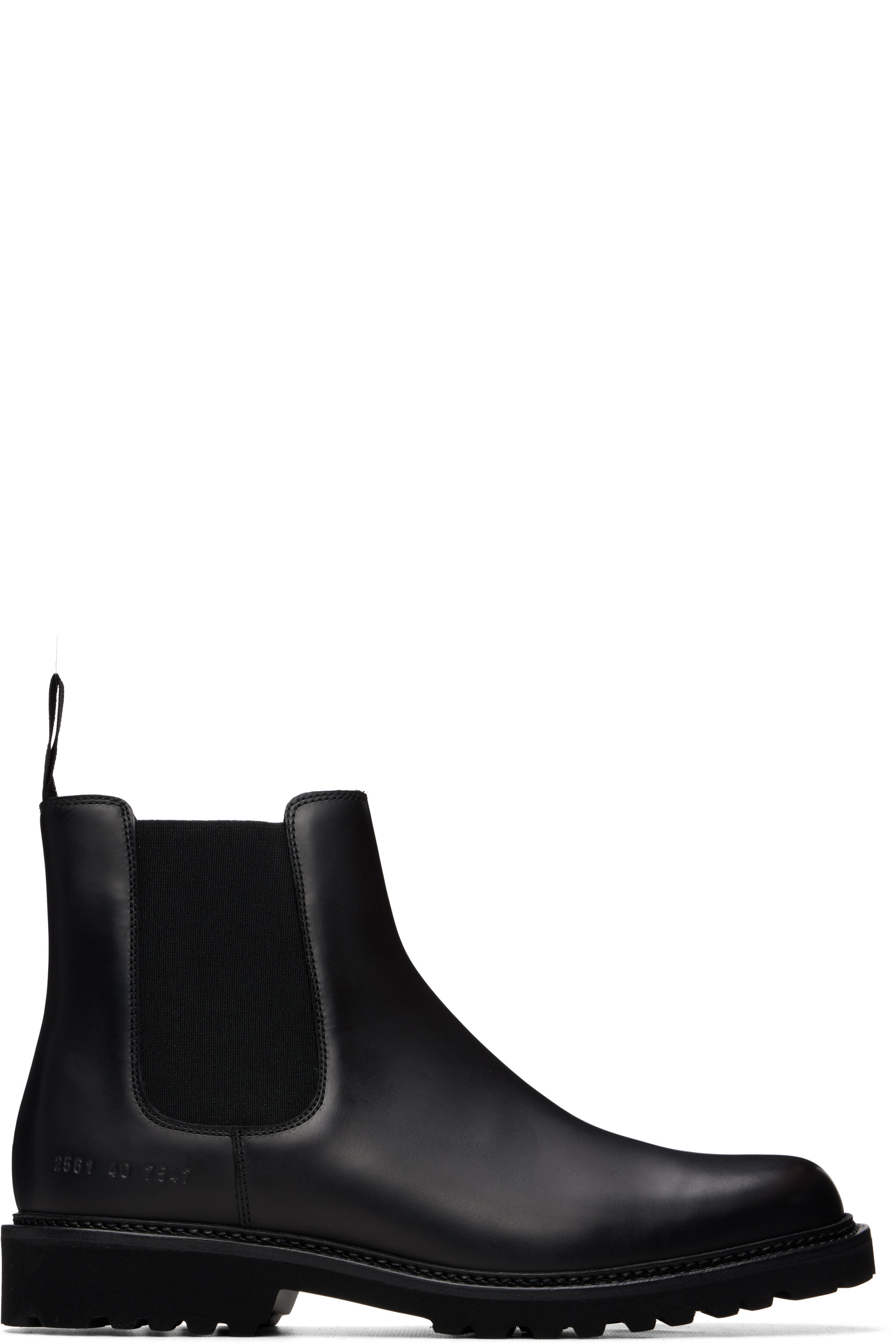 Common Projects - Black Leather Chelsea Boots