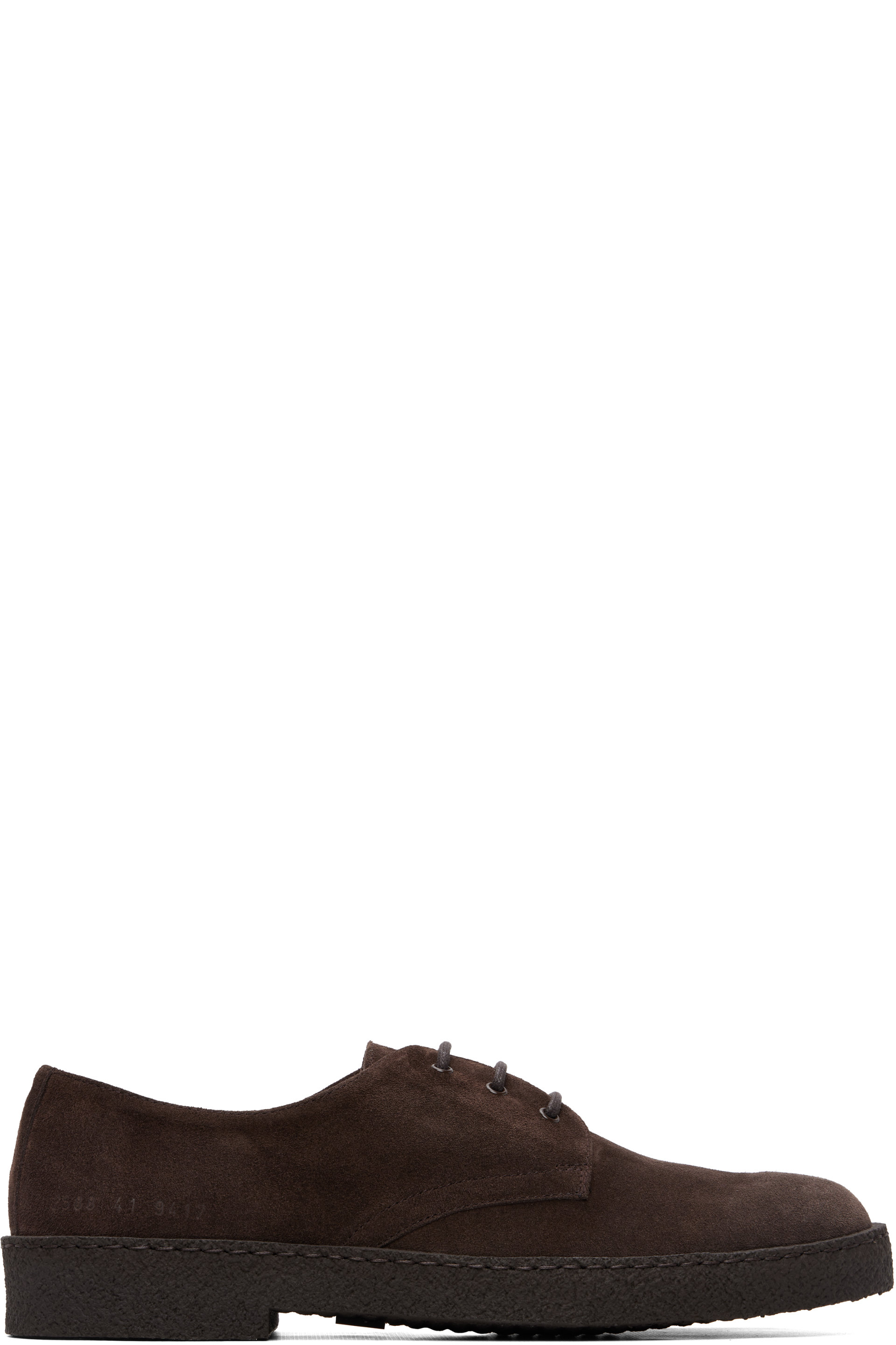 Common Projects - 棕色 Suede Rubber Sole 德比鞋