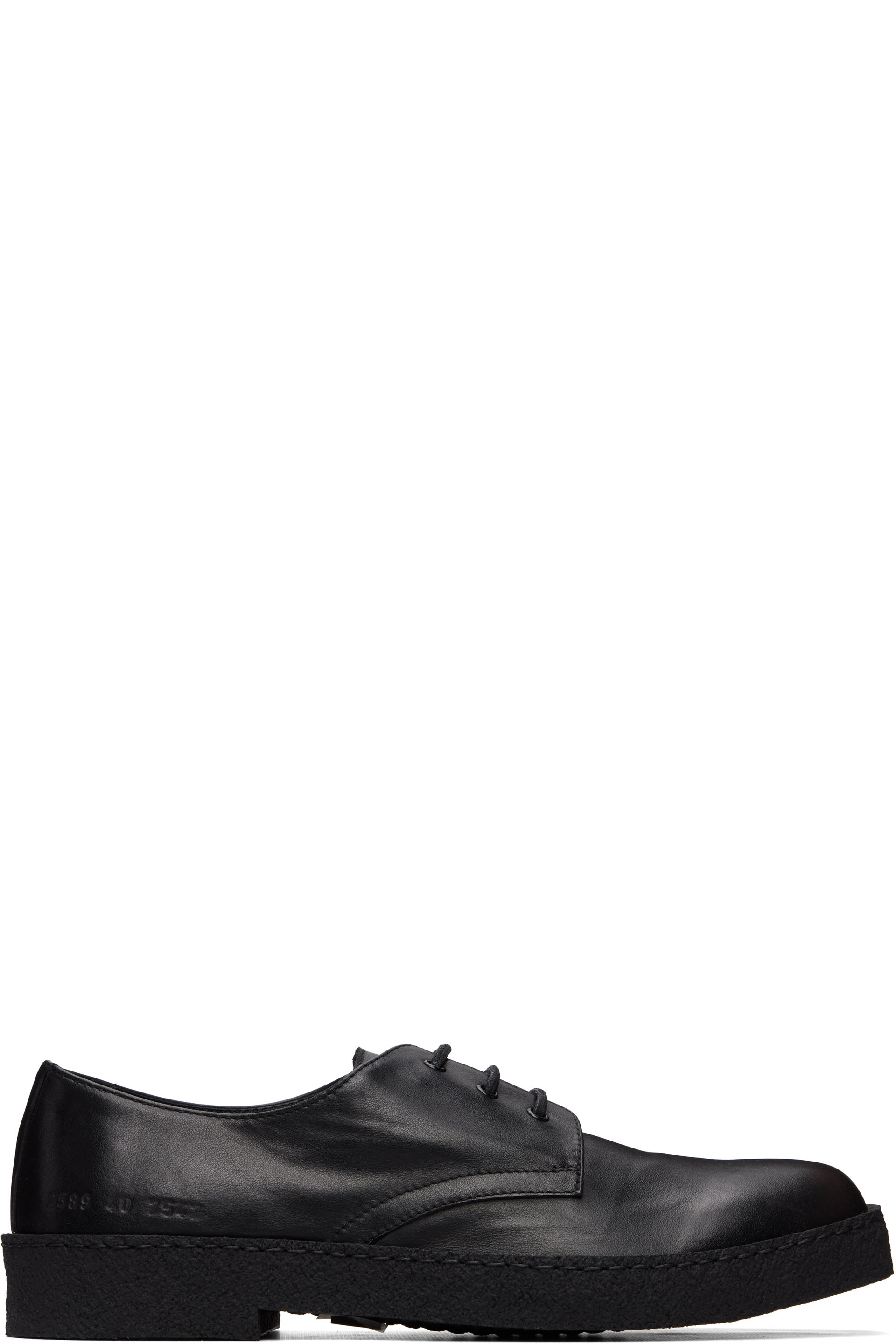 Common Projects - 黑色 Leather Rubber Sole 德比鞋