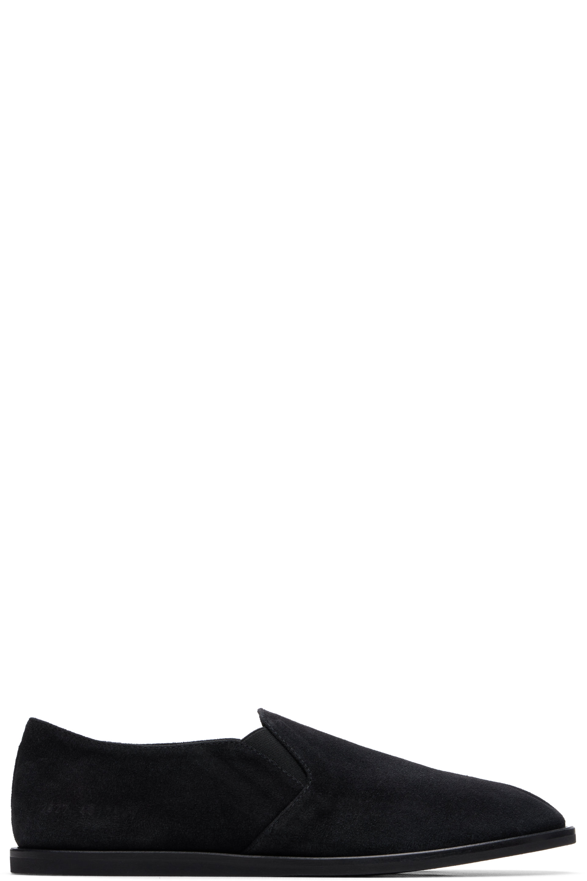 Common Projects - Black Suede Slip-on Loafers