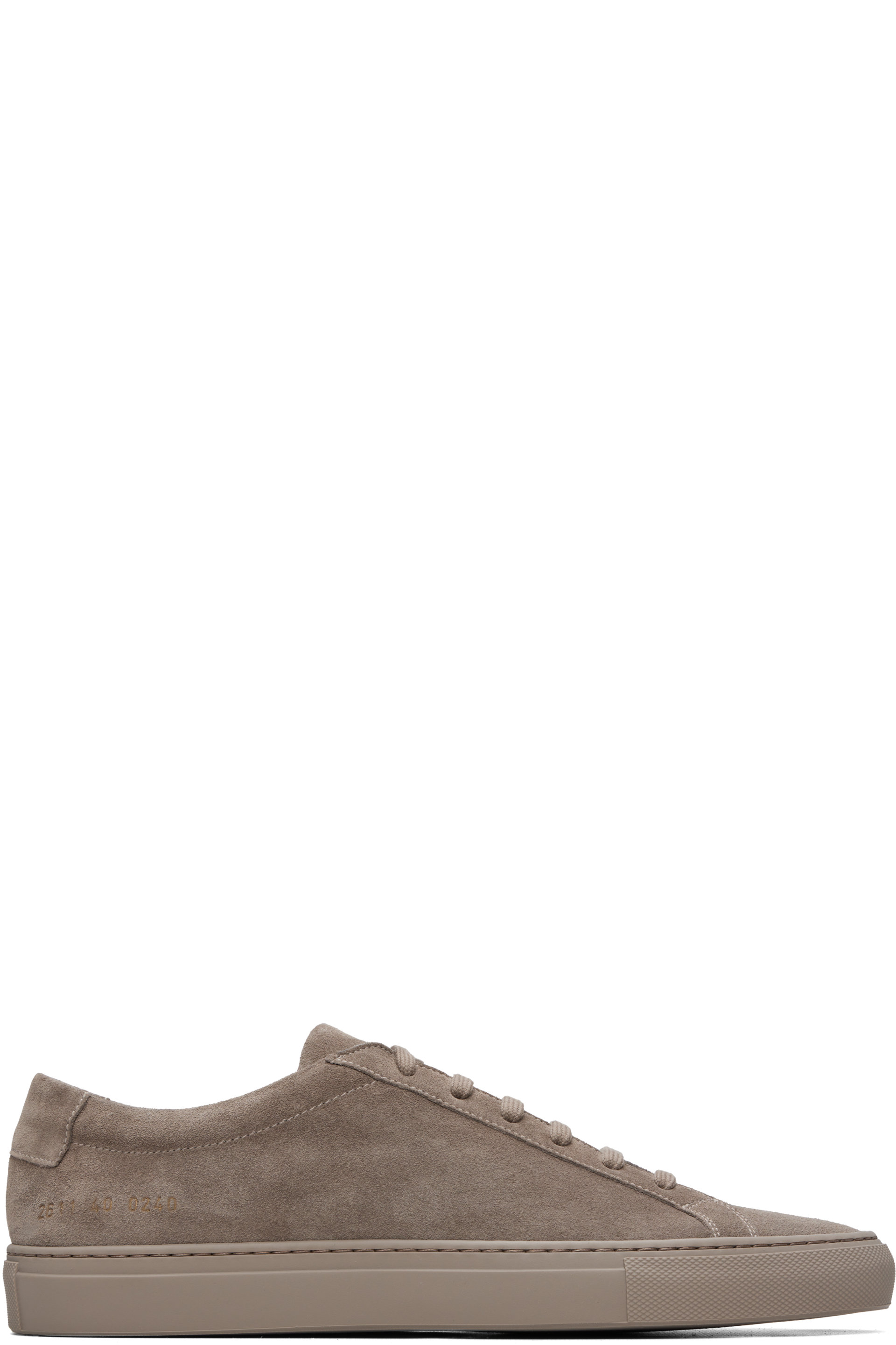 Common Projects - Taupe Achilles Premium Suede Sneakers