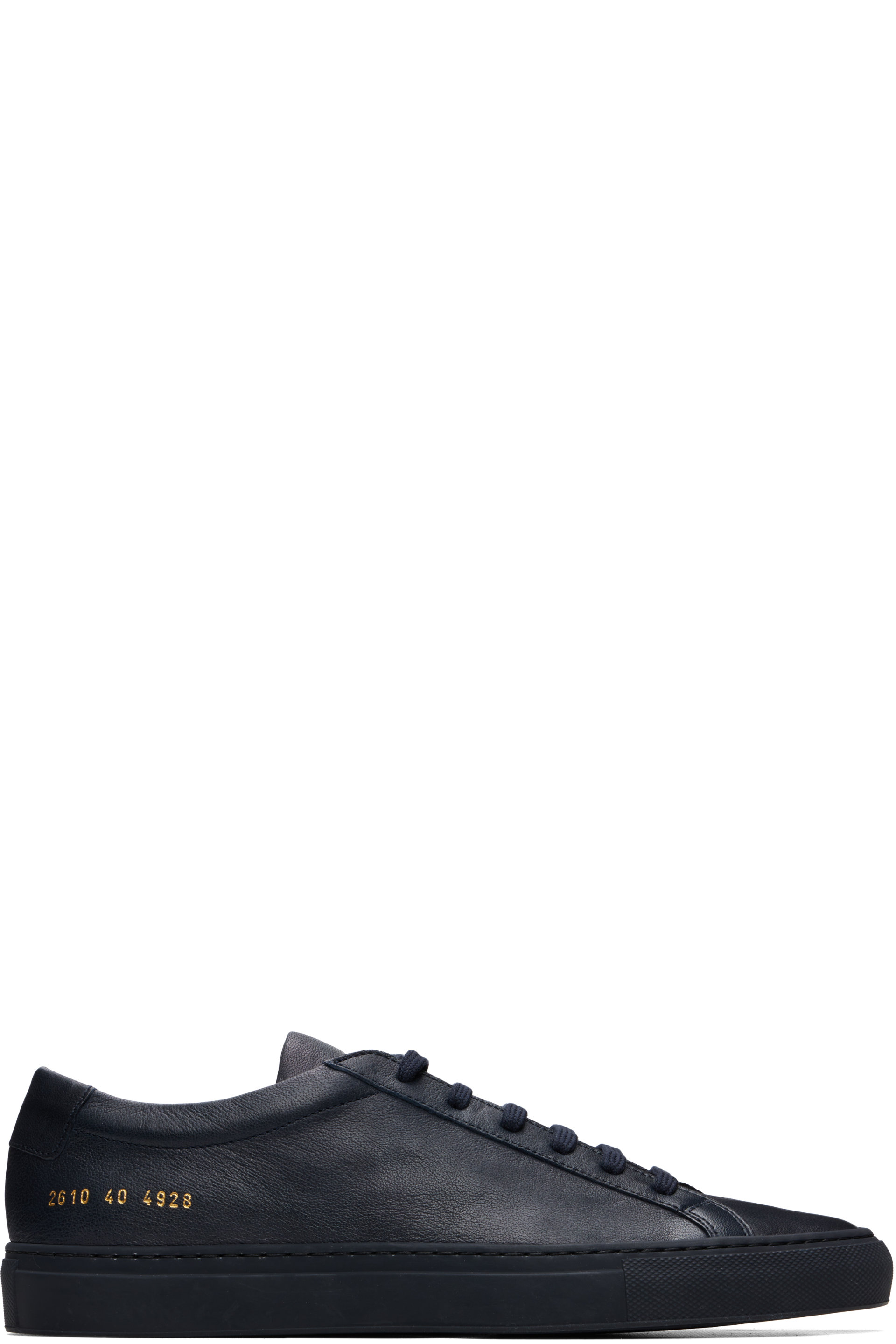 Common Projects - Navy Achilles Premium Leather Sneakers