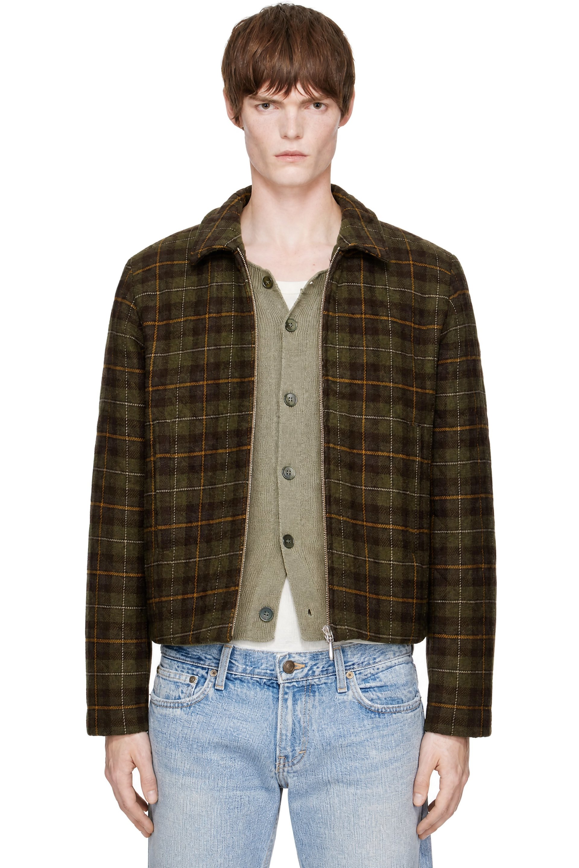 Stockholm (Surfboard) Club - Khaki Fitted Quilted Jacket
