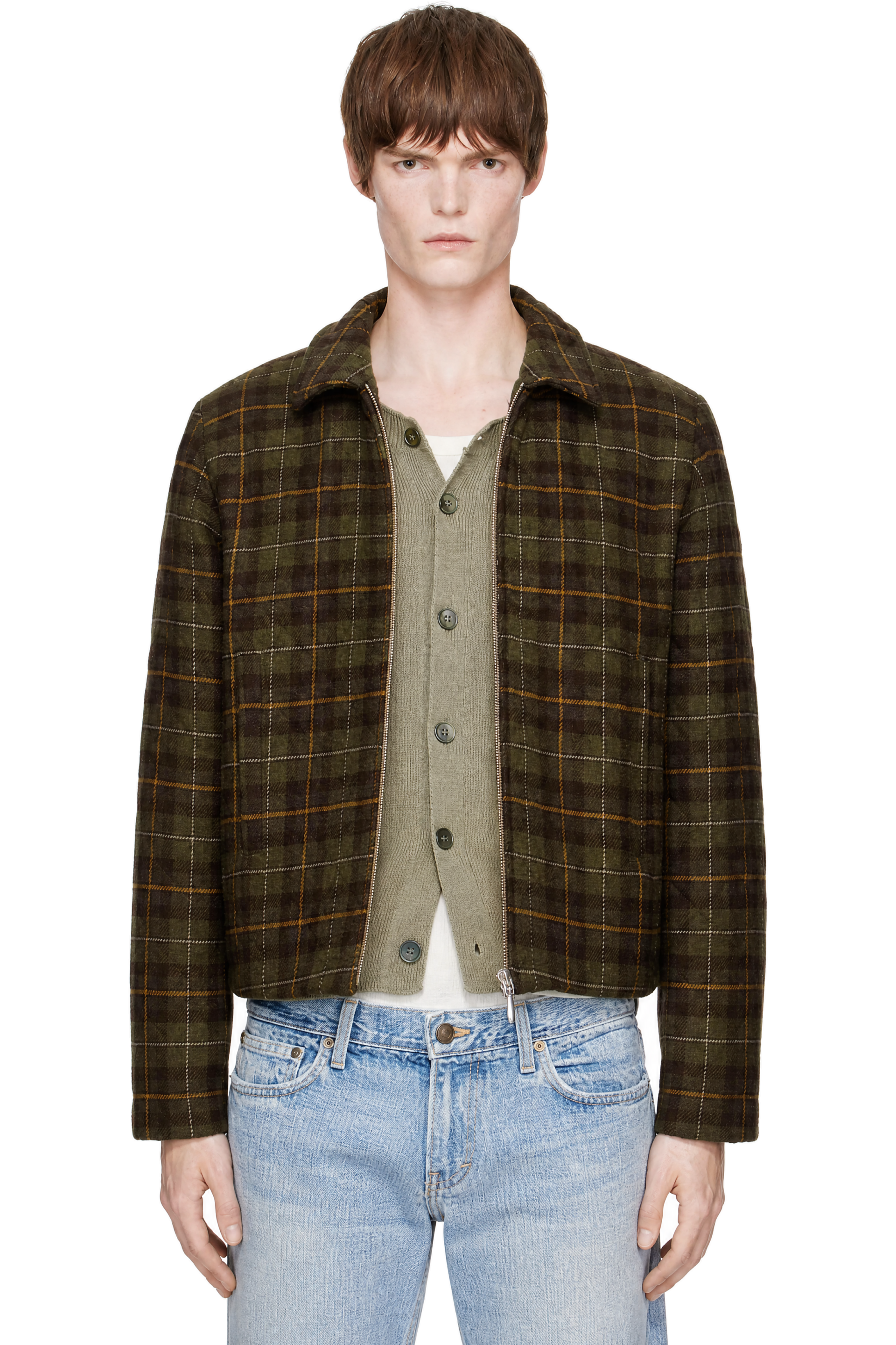 Stockholm (Surfboard) Club - Khaki Fitted Quilted Jacket