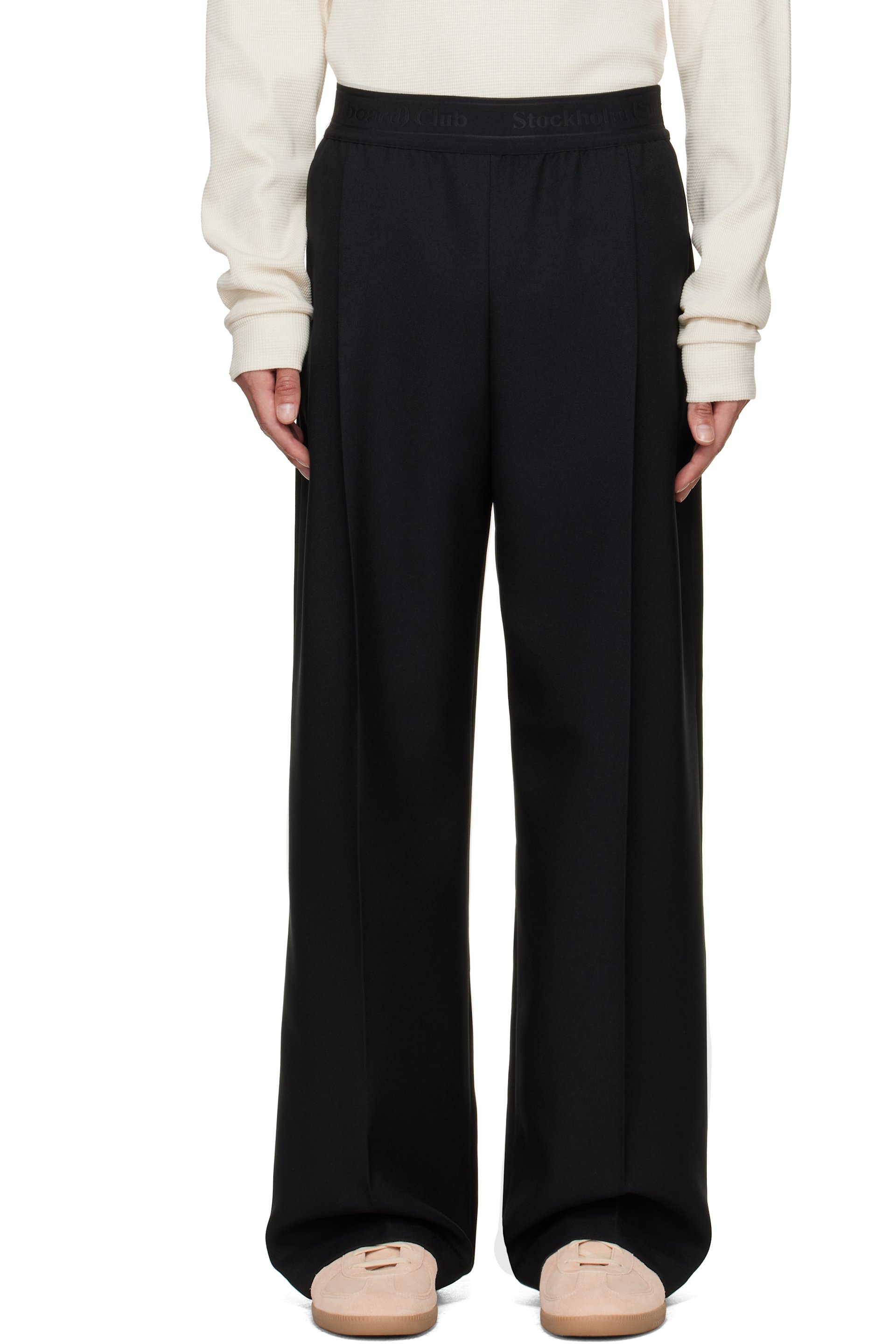 Stockholm (Surfboard) Club - Black Relaxed Fit Trousers