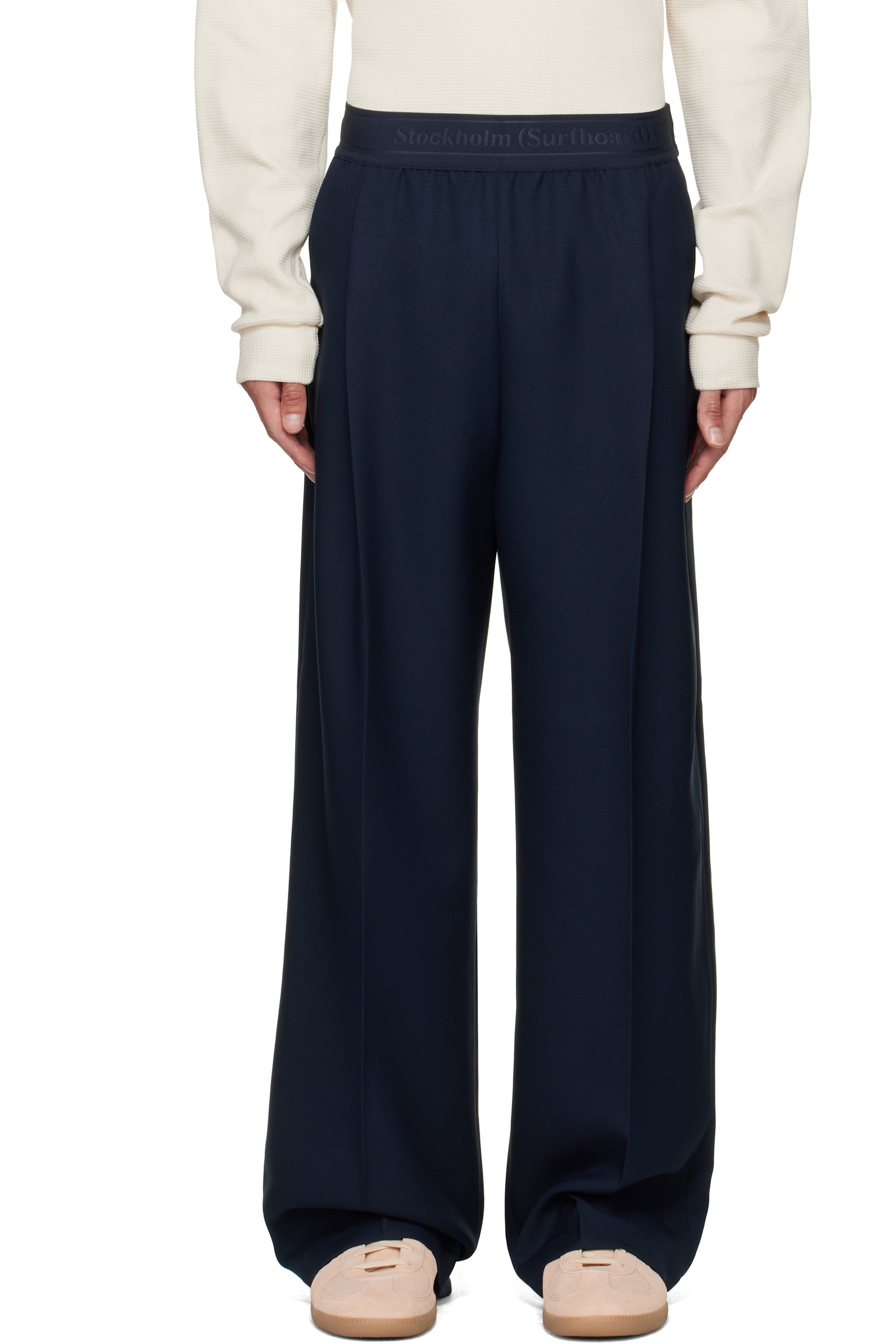 Stockholm (Surfboard) Club - Navy Relaxed Fit Trousers