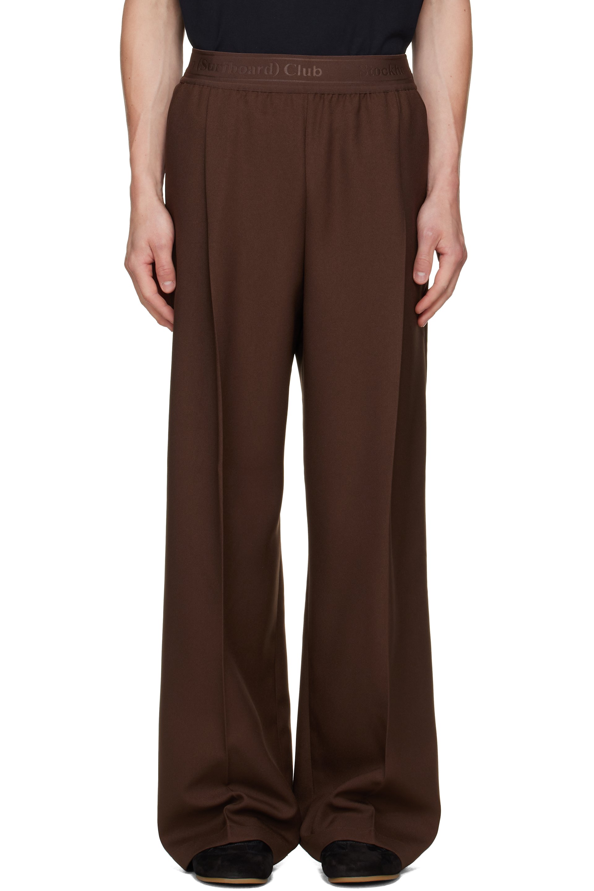 Stockholm (Surfboard) Club - Brown Relaxed Fit Trousers