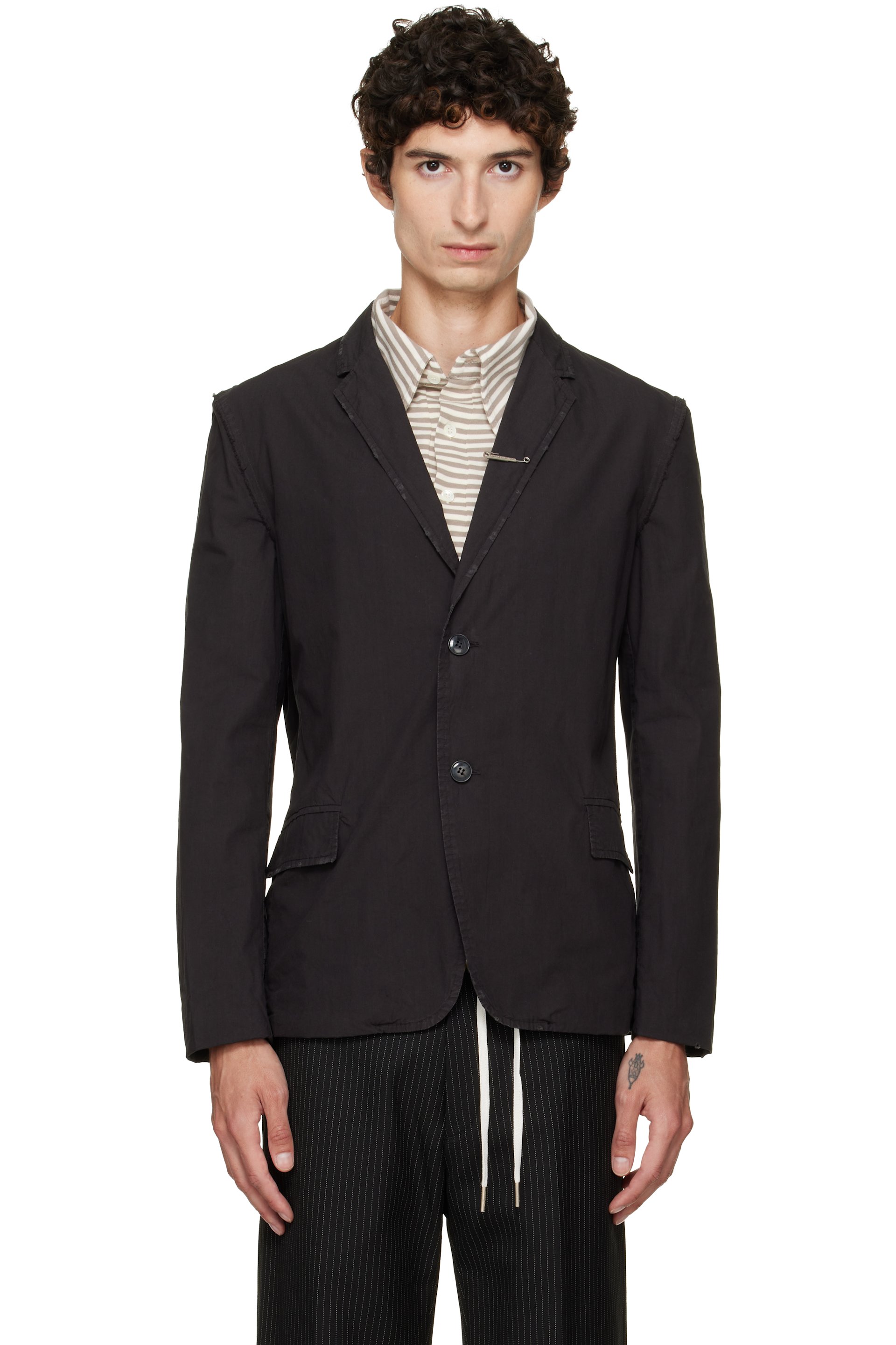 Stockholm (Surfboard) Club - Black Garment Dyed Blazer