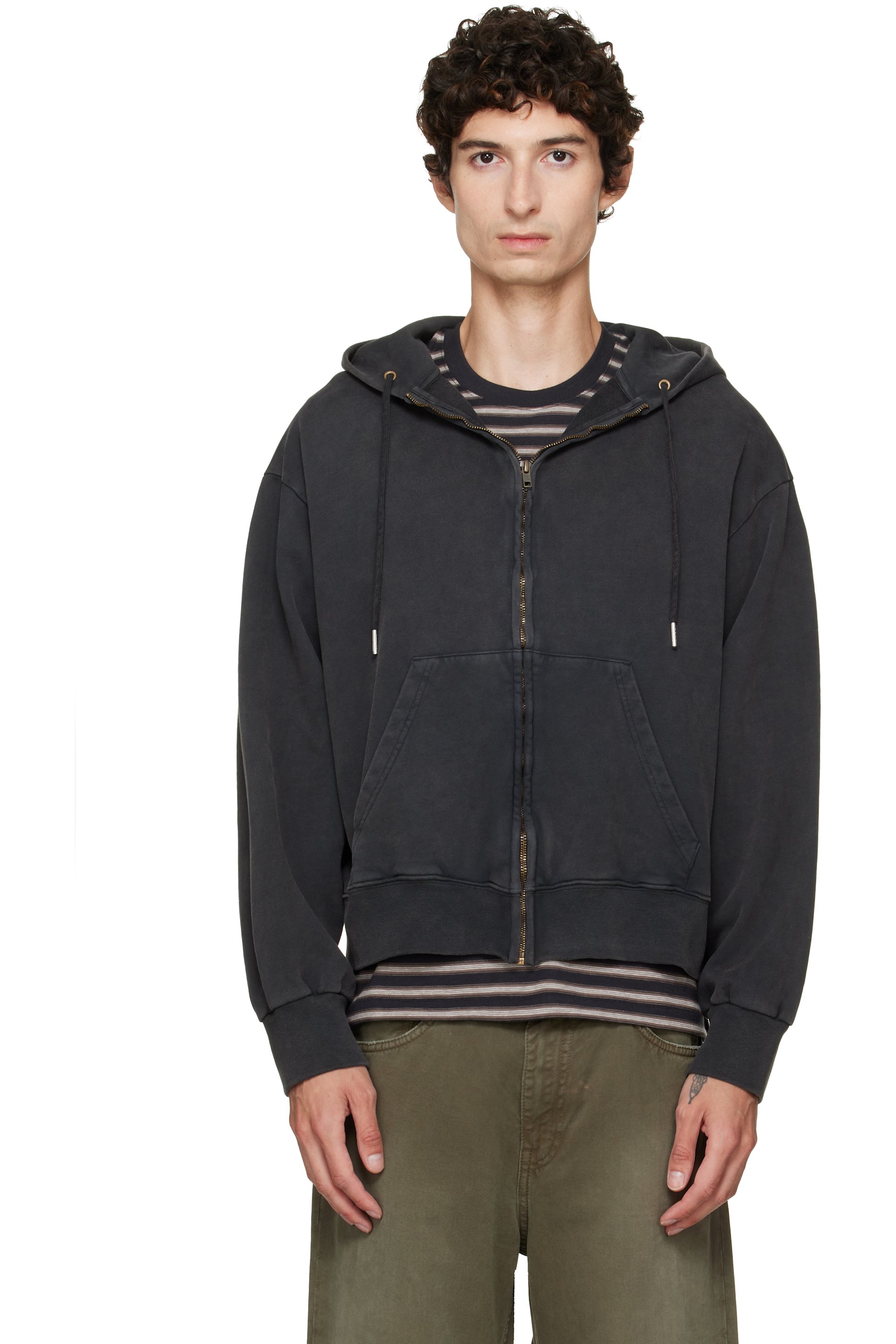Stockholm (Surfboard) Club - Black Back Logo Zip Hoodie