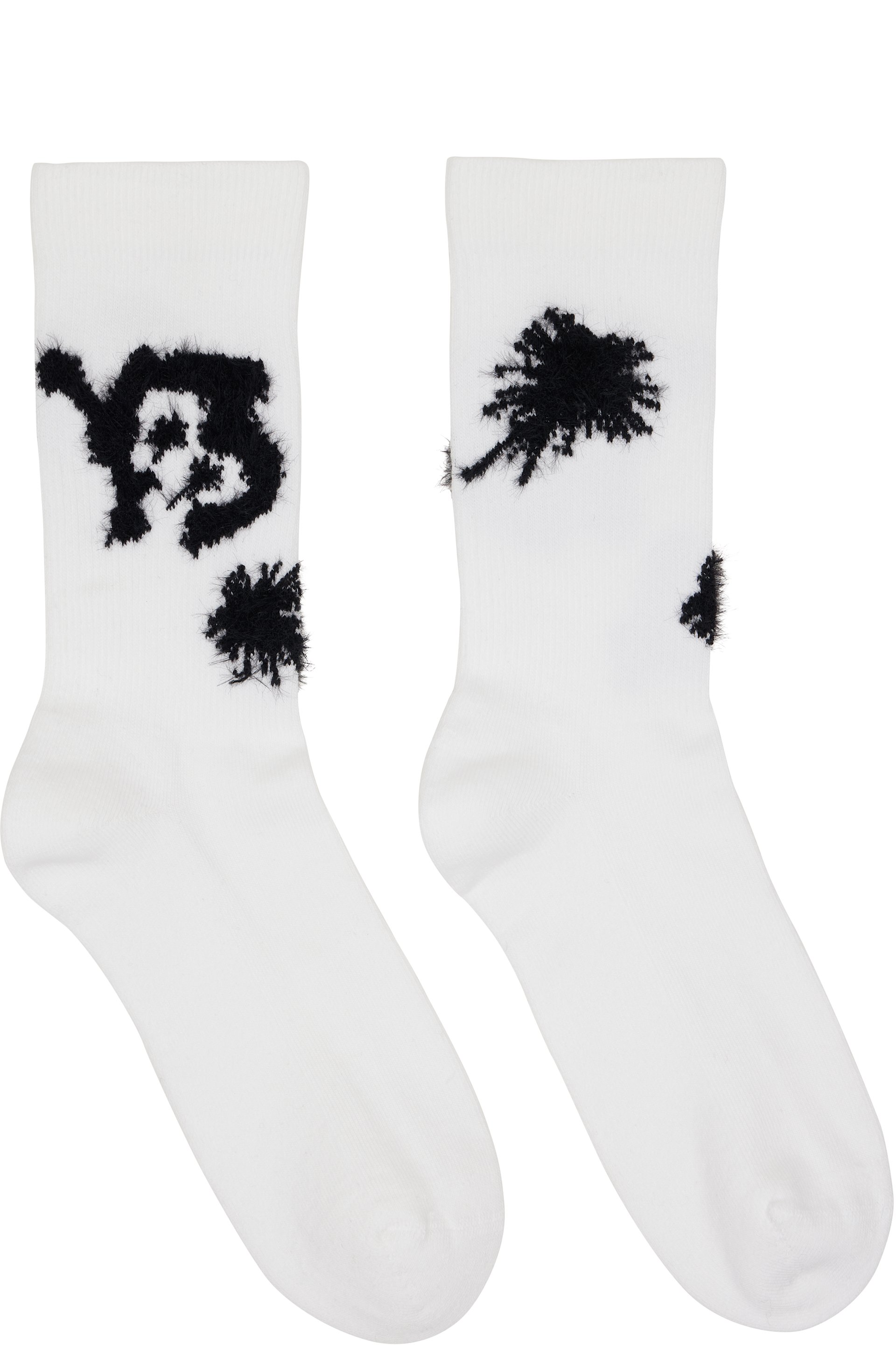 Y-3 - White Chito Graphic Crew Socks