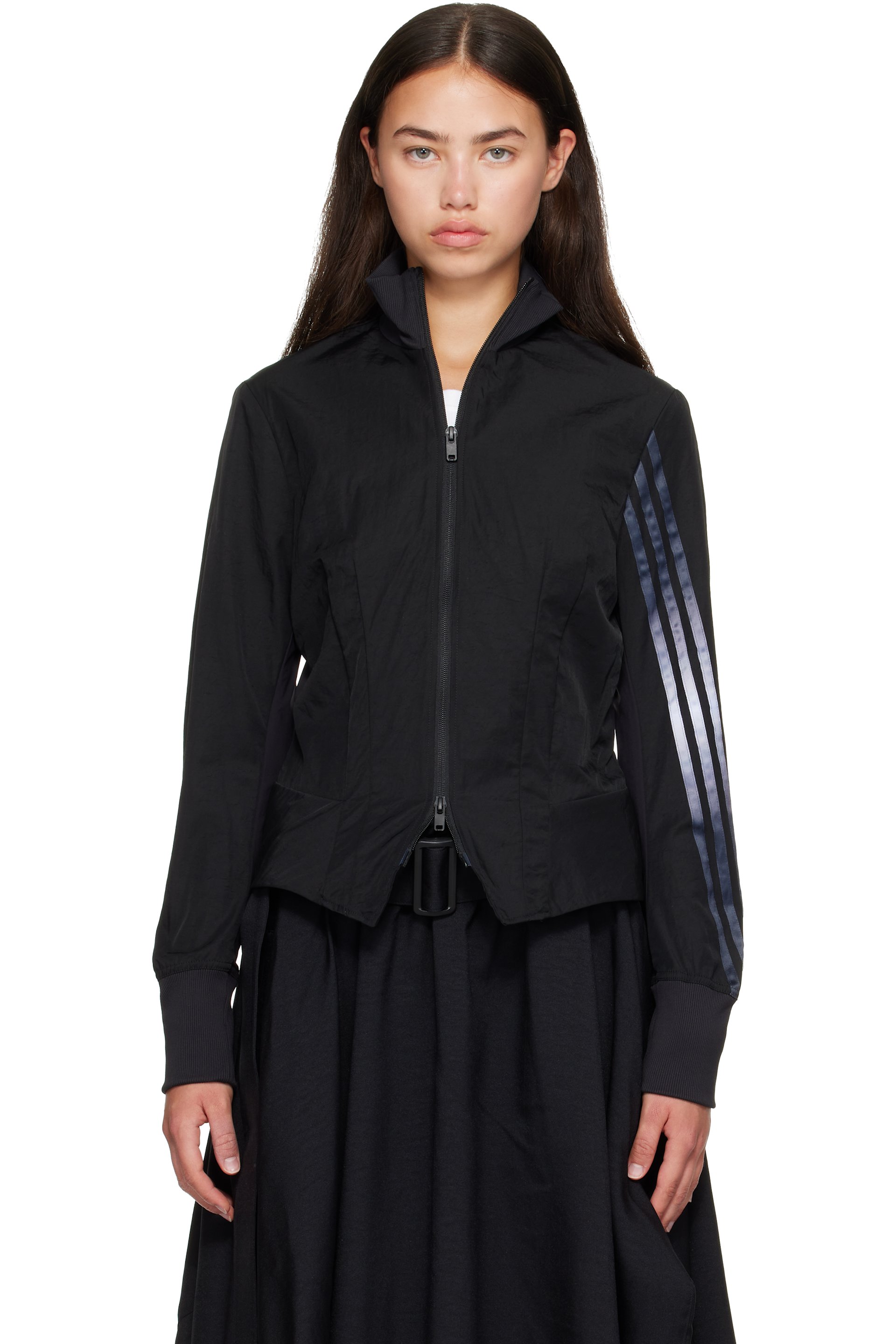 Y-3 - 黑色 Gradient 3-Stripes Nylon 运动夹克