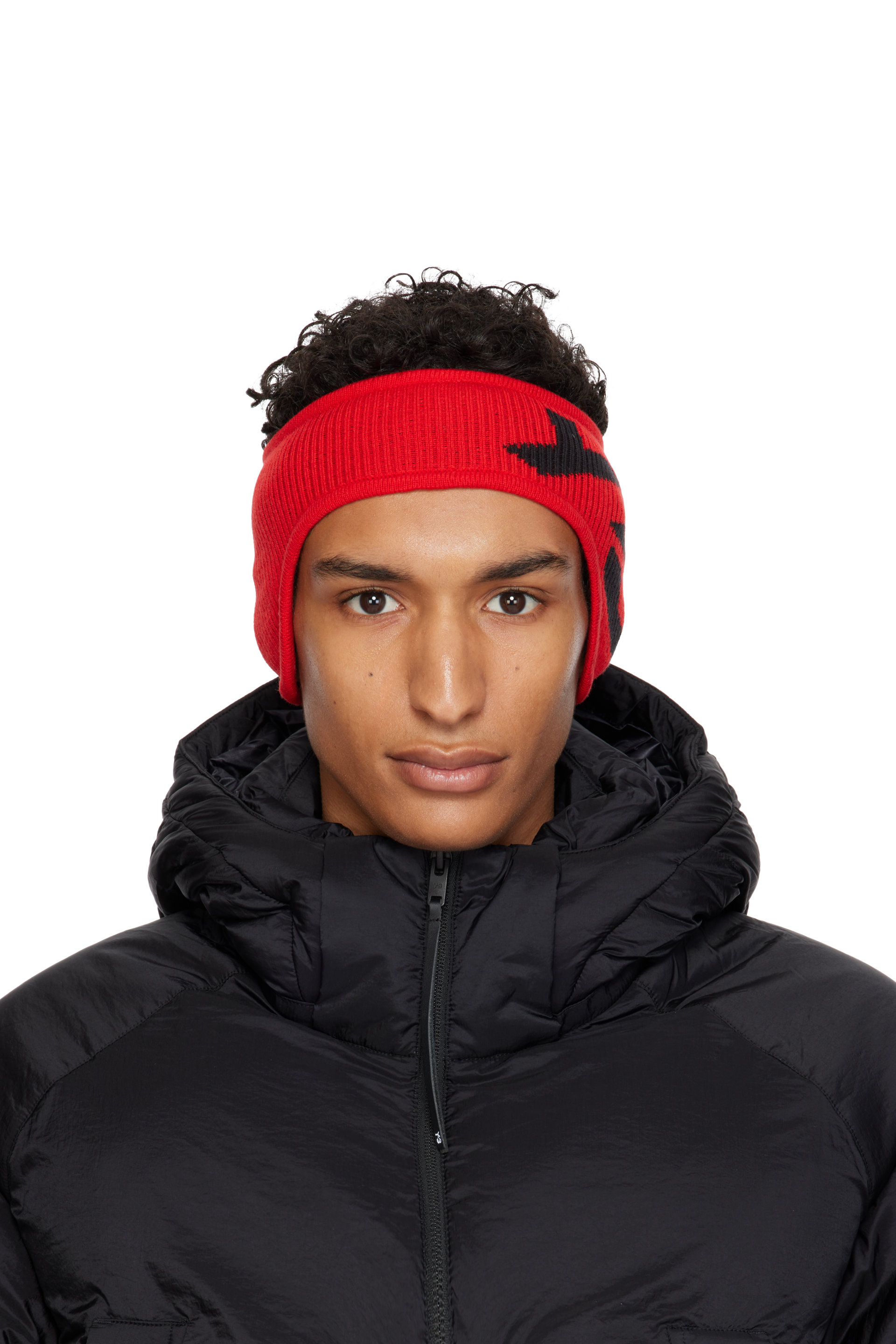 Y-3 - Red Graphic Logo Headband