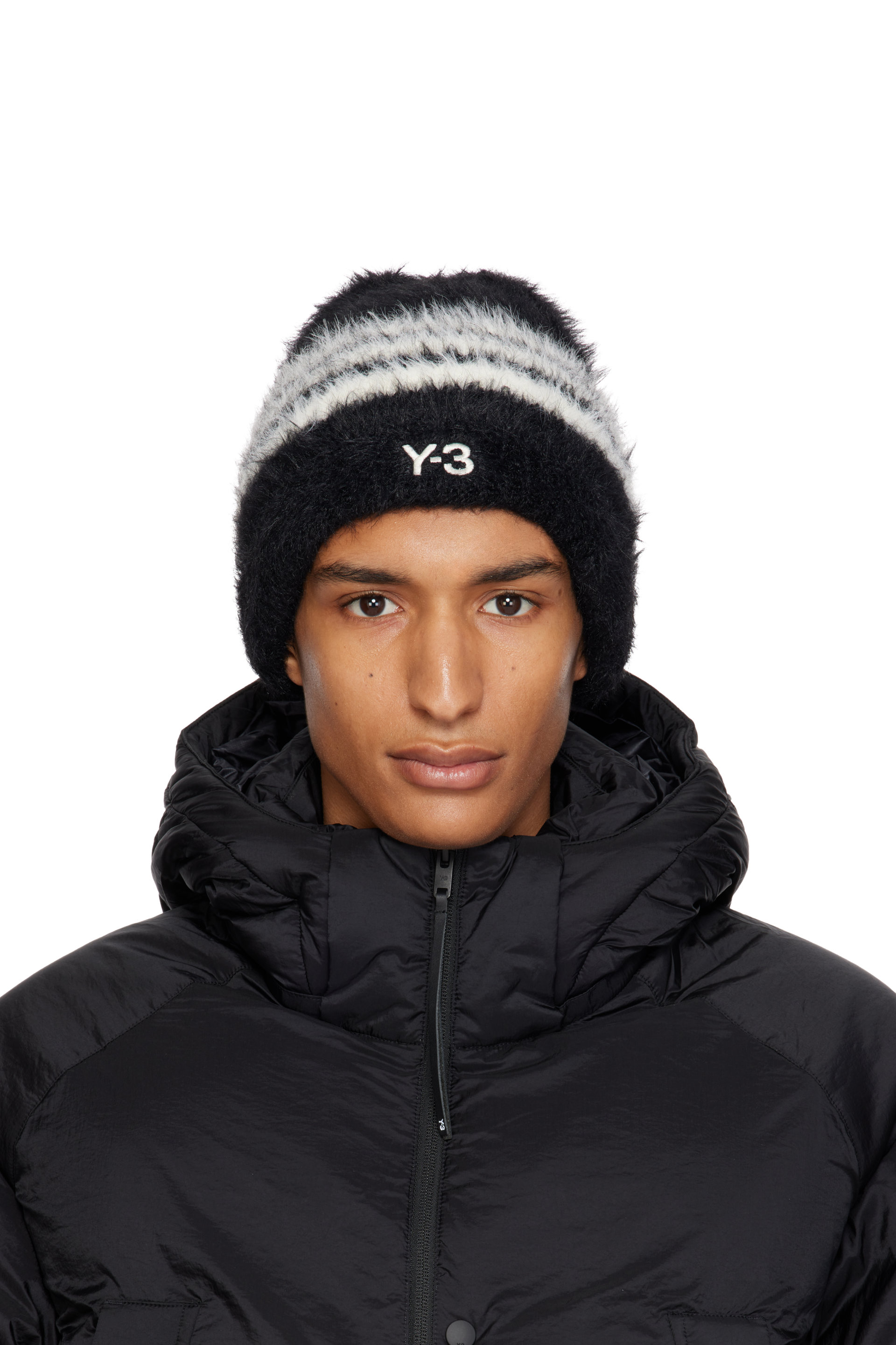 Y-3 - Black & White Stripes Beanie