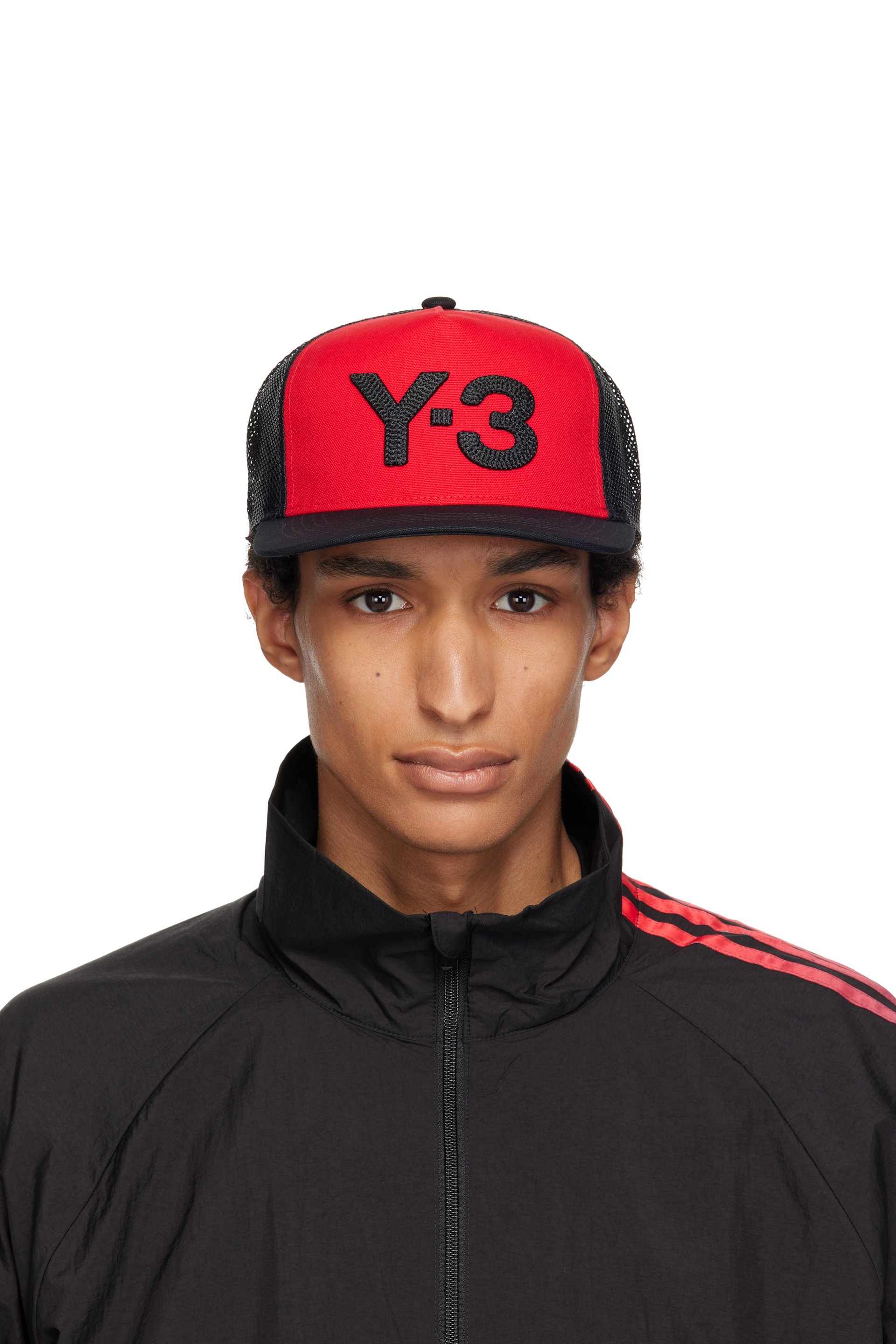 Y-3 - Red & Black Trucker Cap