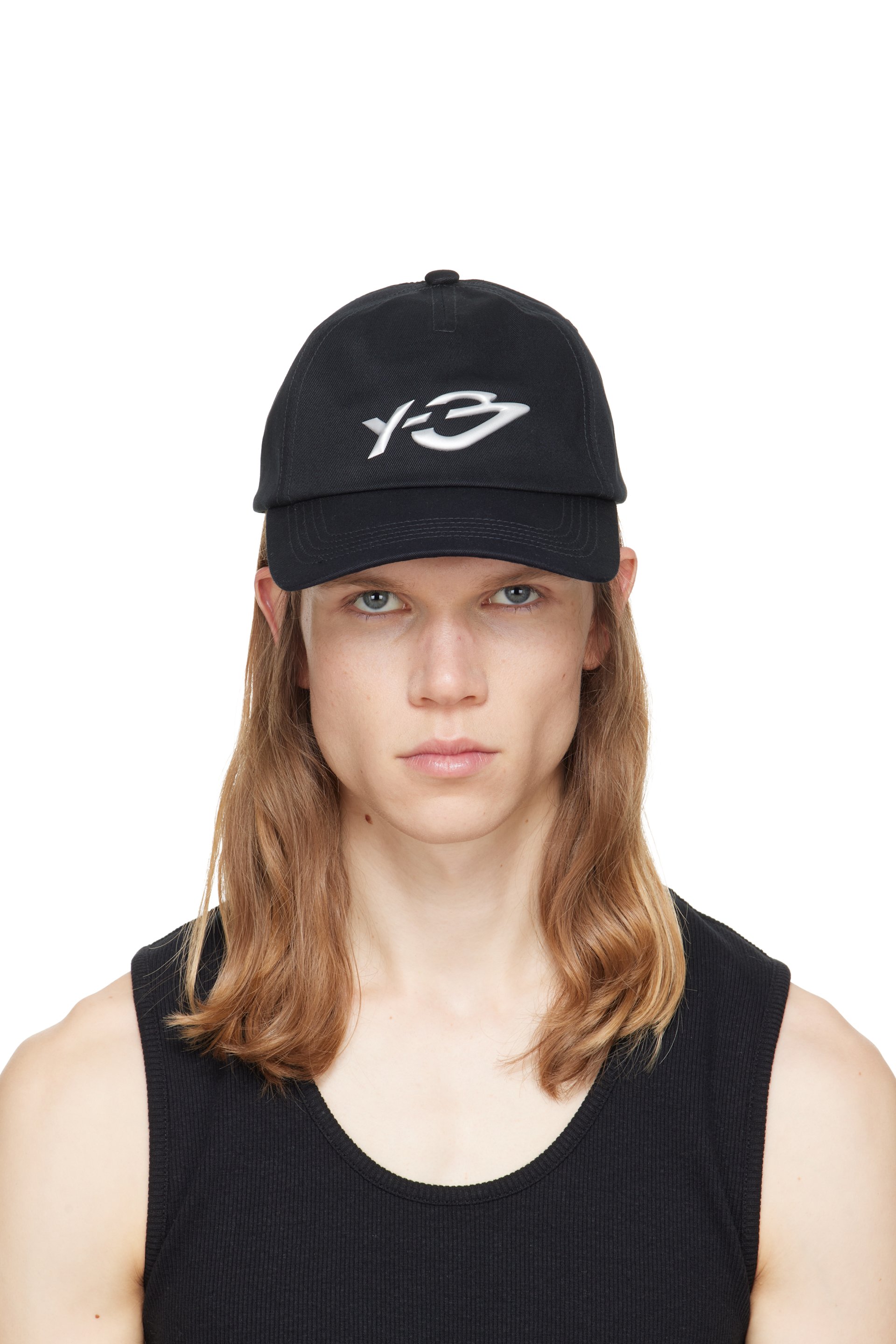 Y-3 - Black Graphic Logo Cap