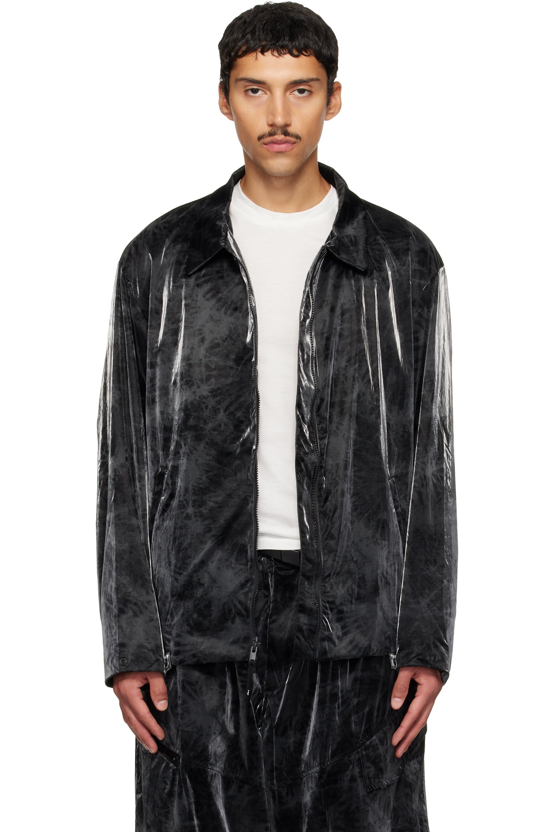 Y-3 - Black Marble Nylon Blouson Jacket
