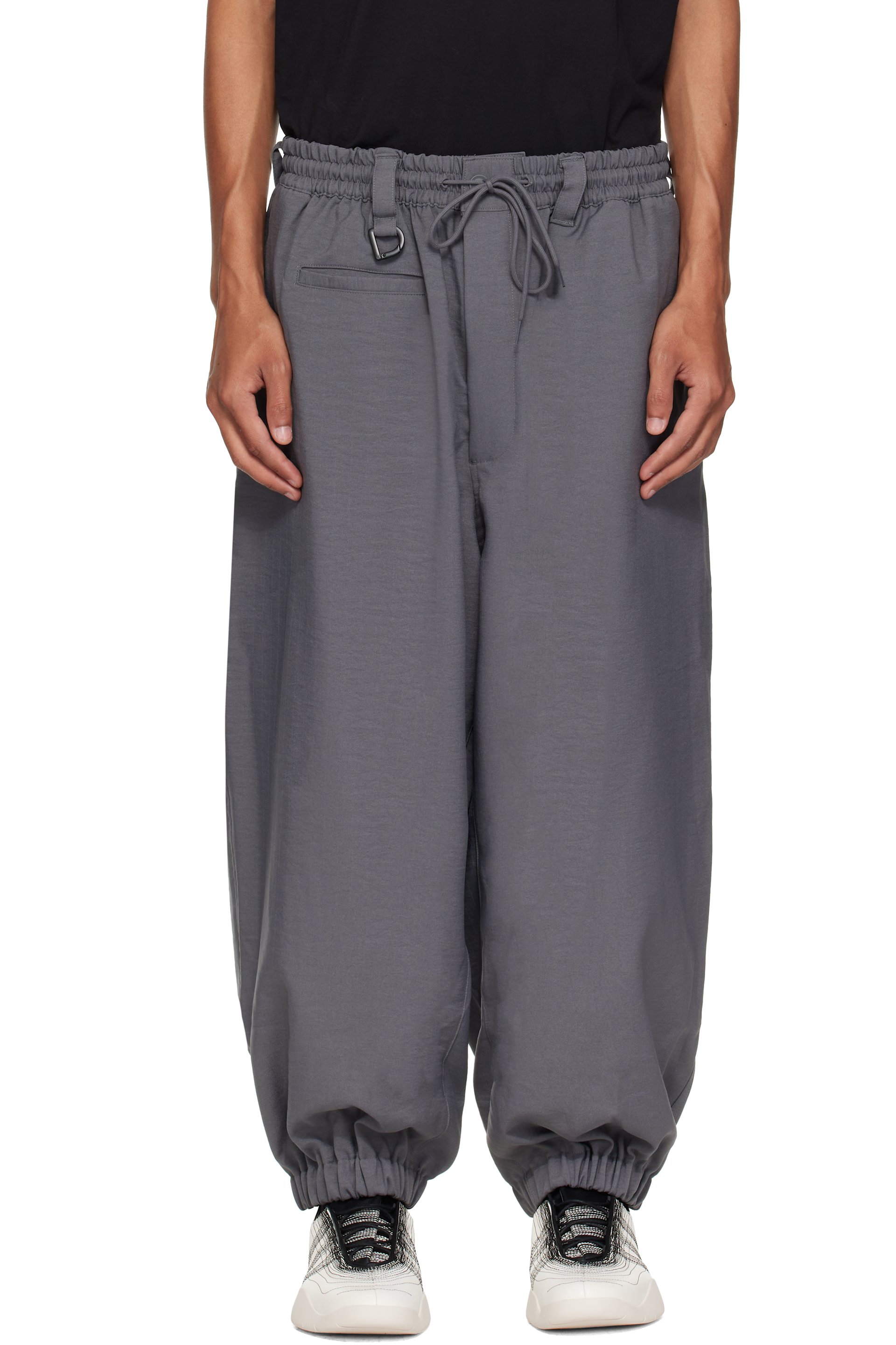 Y-3 - Gray Sport Uniform Cuffed Trousers