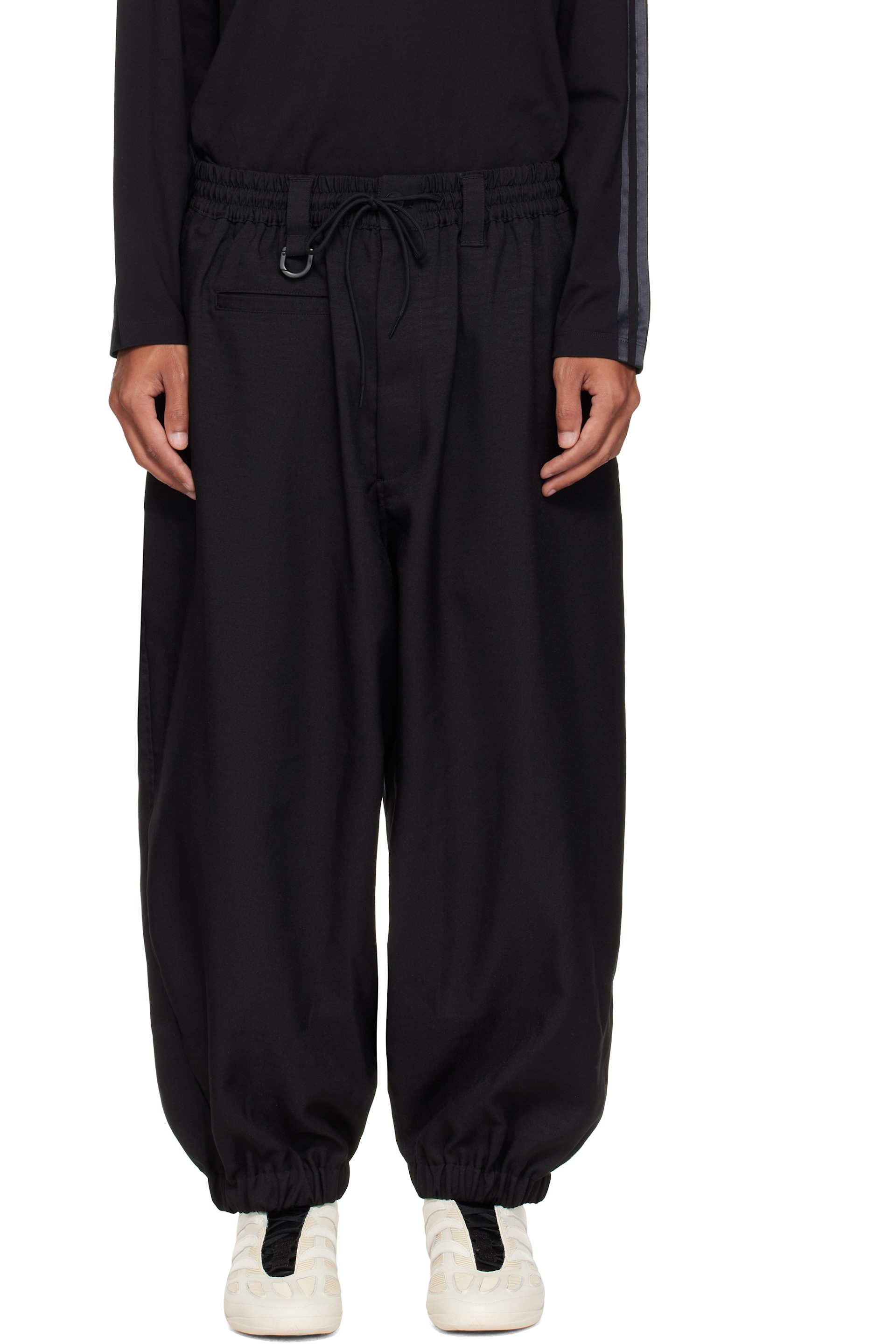 Y-3 - Black Sport Uniform Cuffed Trousers