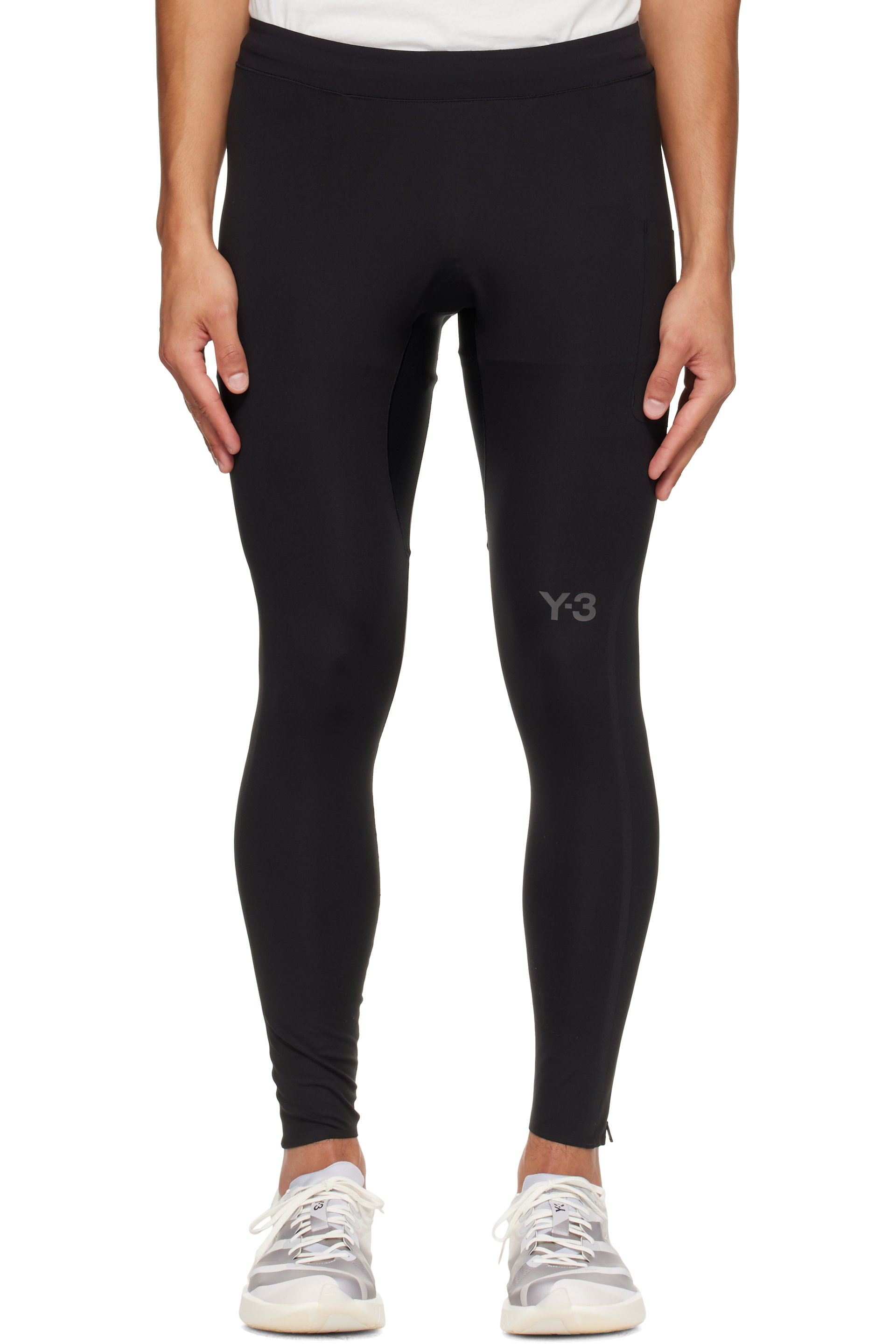 Y-3 - Black Running Leggings