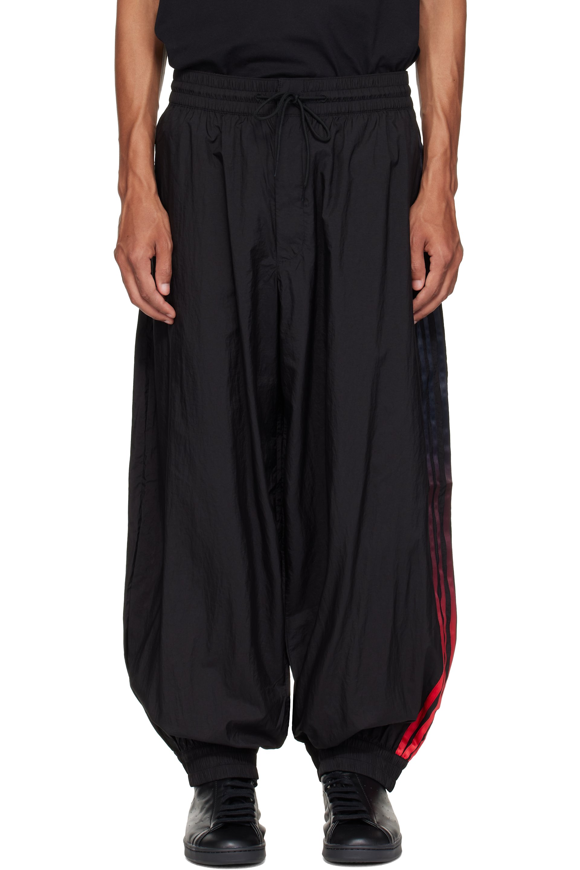 Y-3 - Black Gradient 3-Stripes Nylon Track Pants