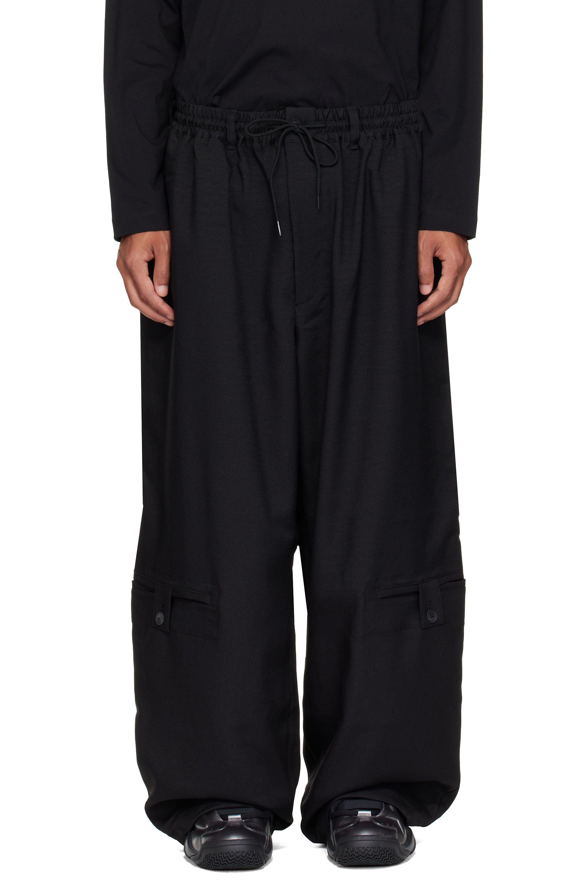 Y-3 - Black Sport Uniform Adaptive Length Cargo Pants