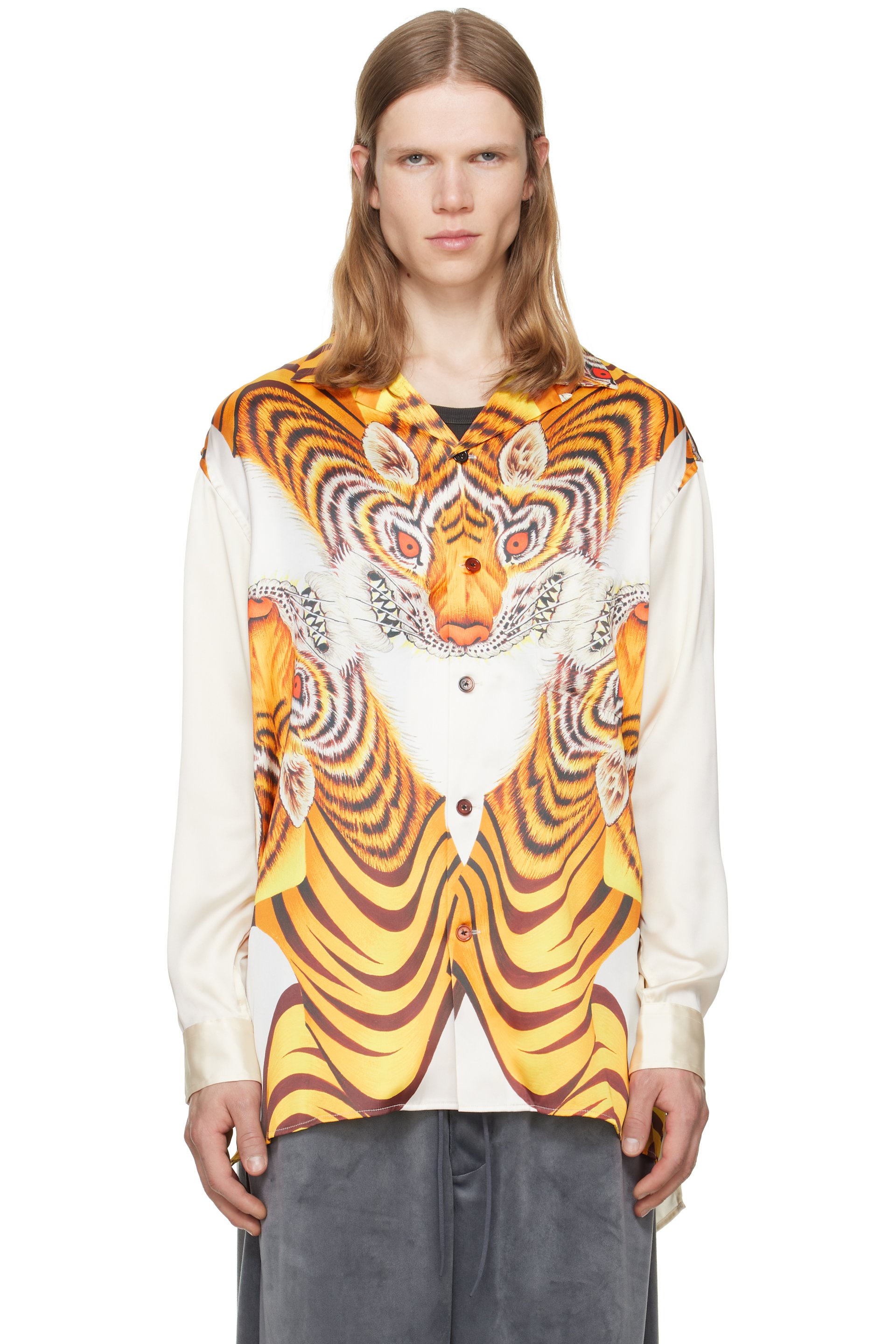 Y-3 - Yellow Satin Graphic Shirt