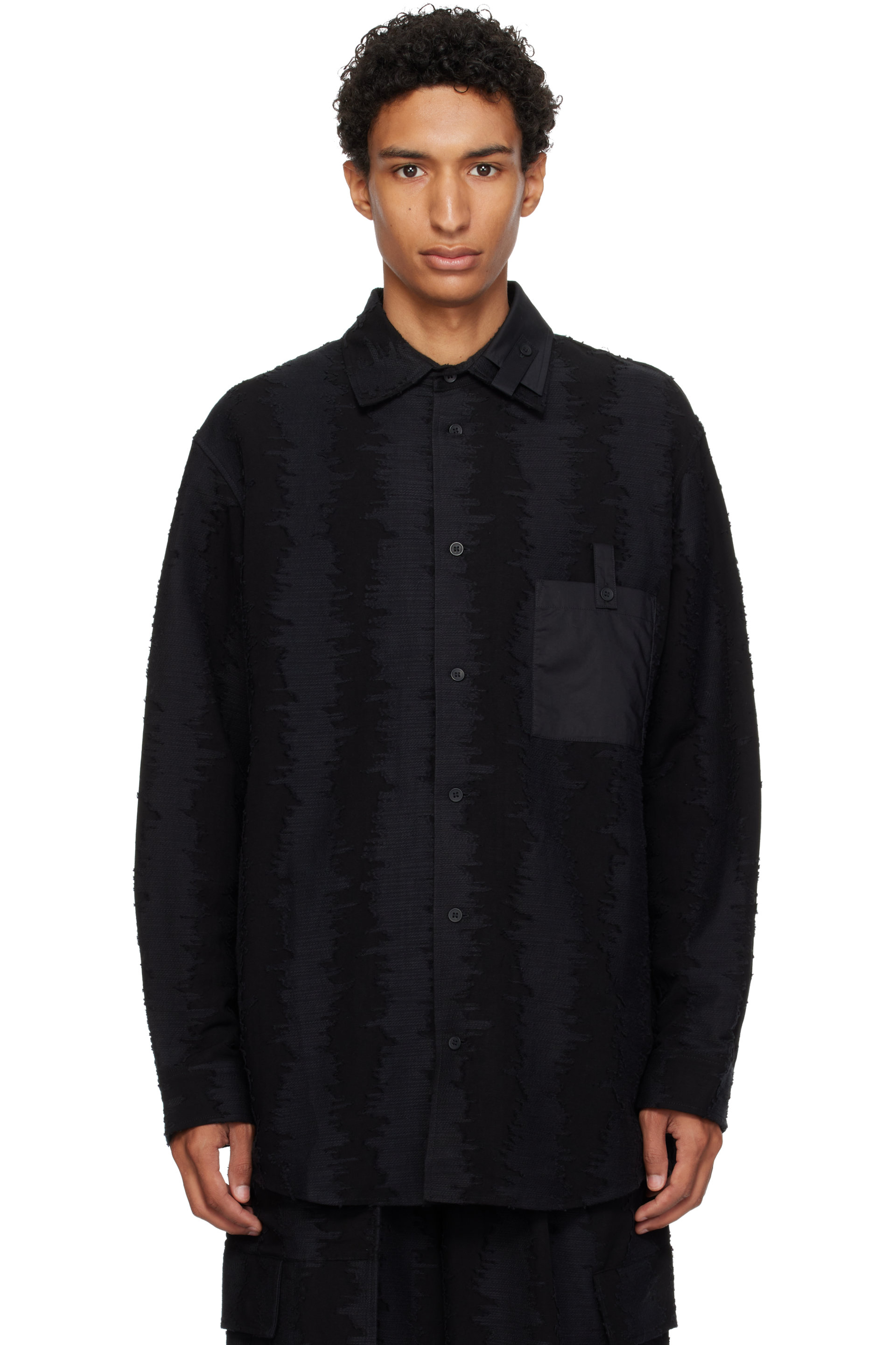 Y-3 - Black Deco Stitch Long Sleeve Shirt