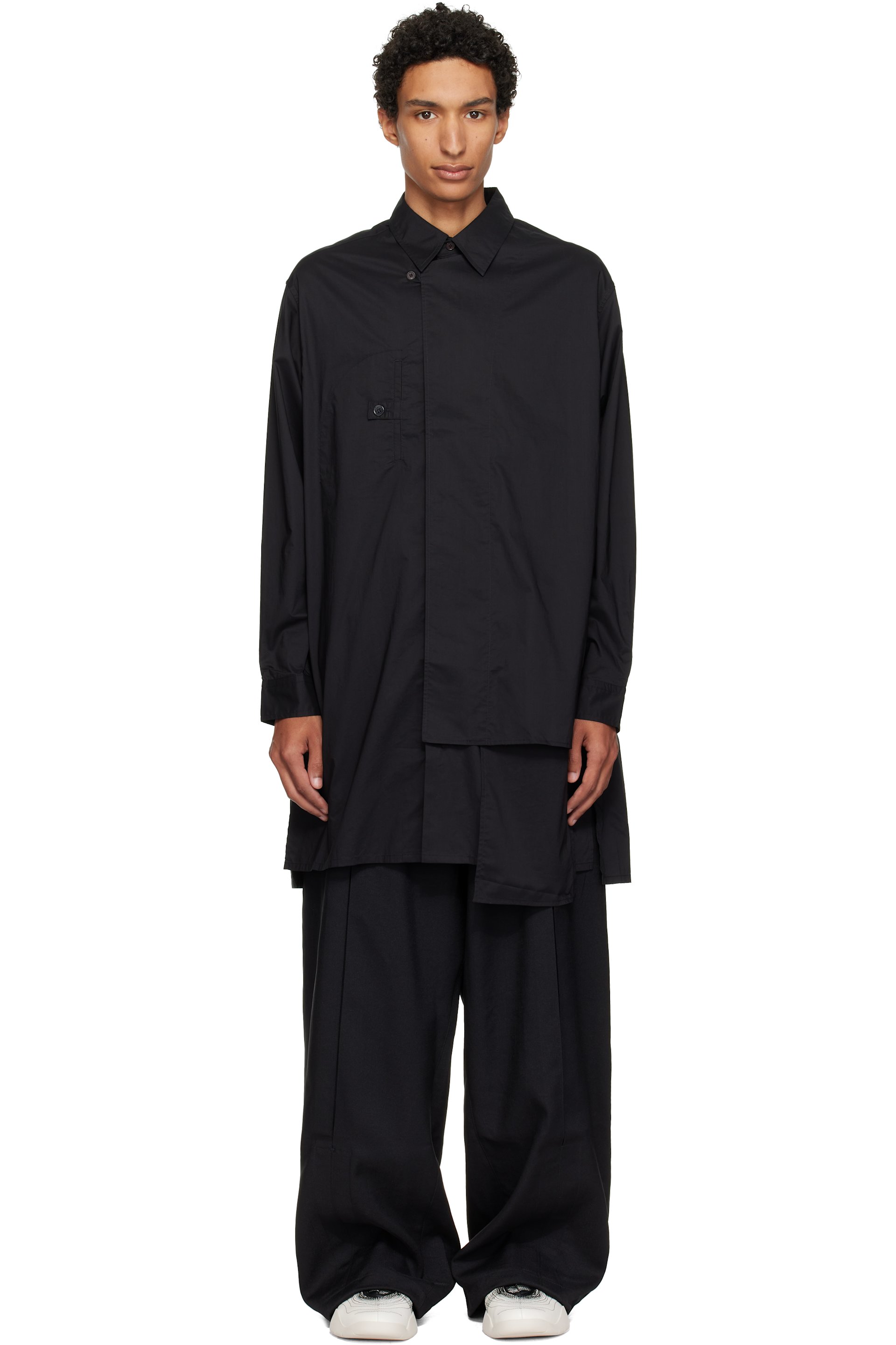 Y-3 - Chemise Adaptive noire en coton