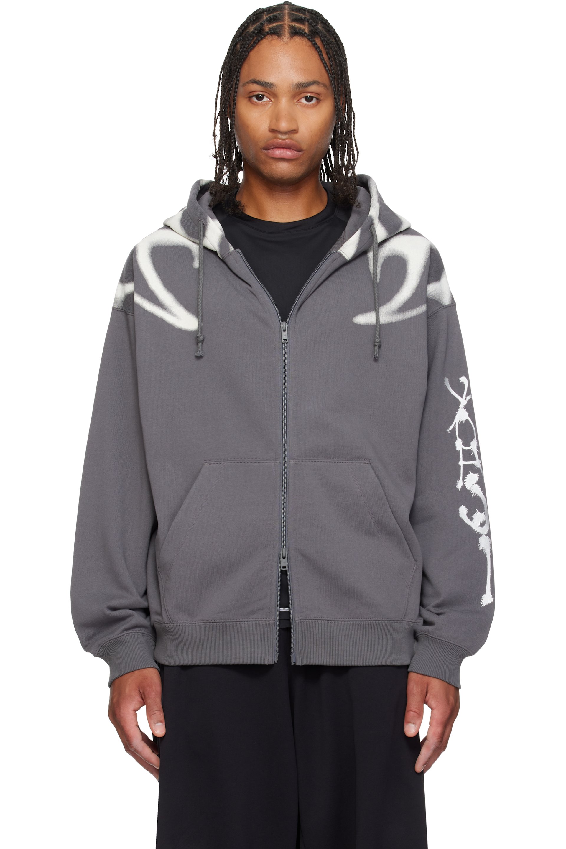 Y-3 - Gray Chito Edition Graphic Zipper Hoodie