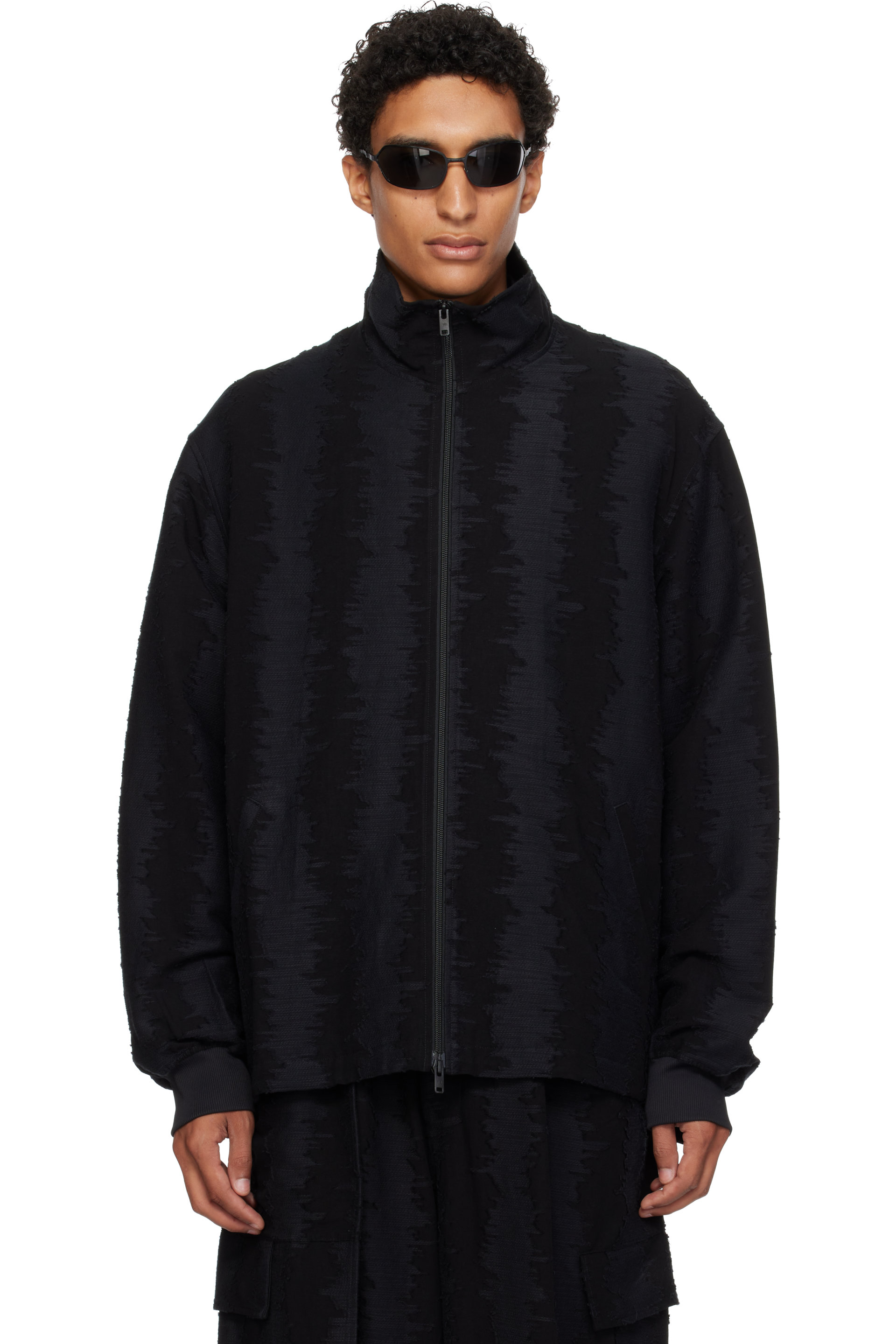 Y-3 - Black Deco Stitch Track Jacket