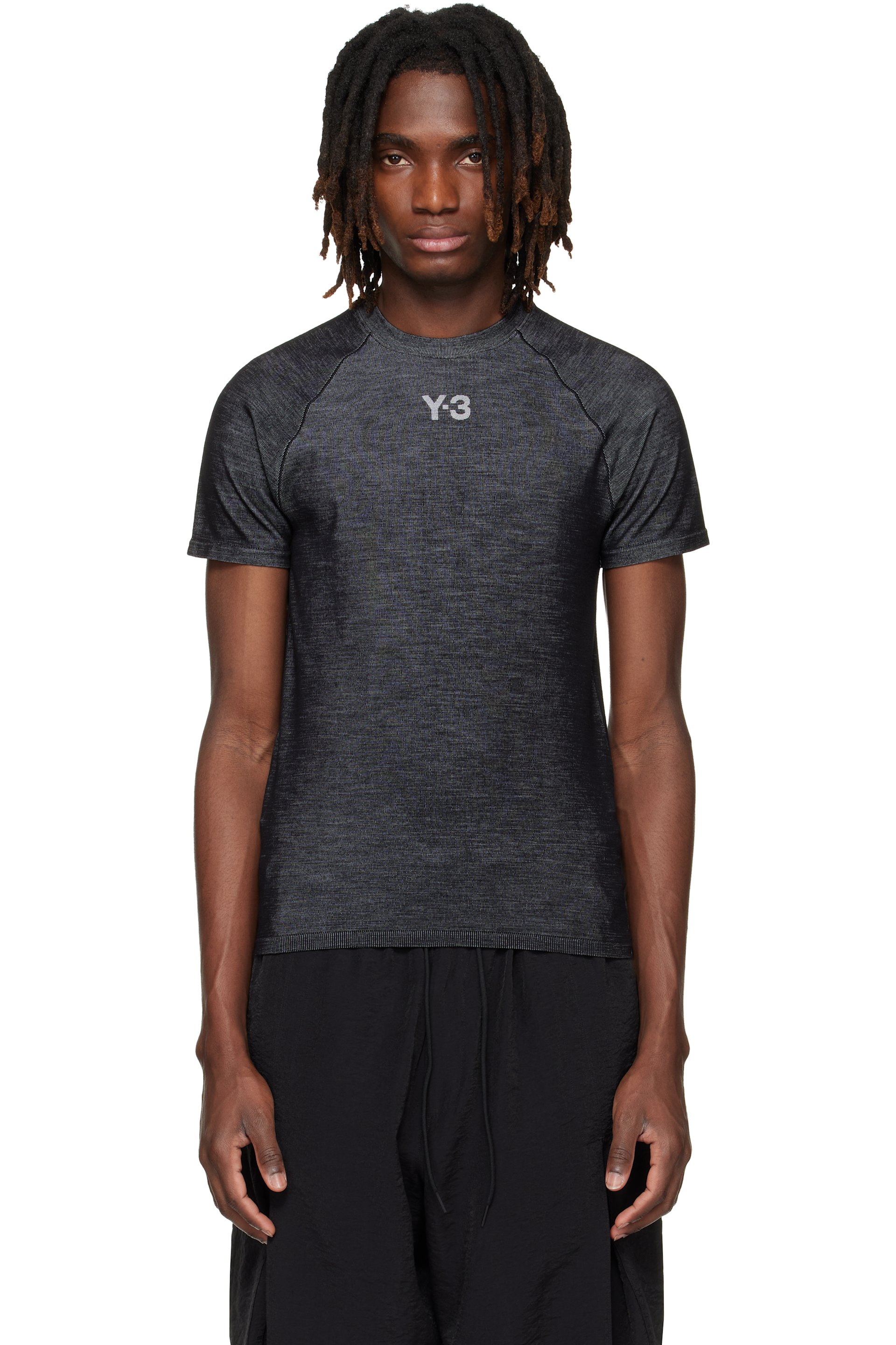 Y-3 - T-shirt noir et gris édition Mercedes-AMG F1