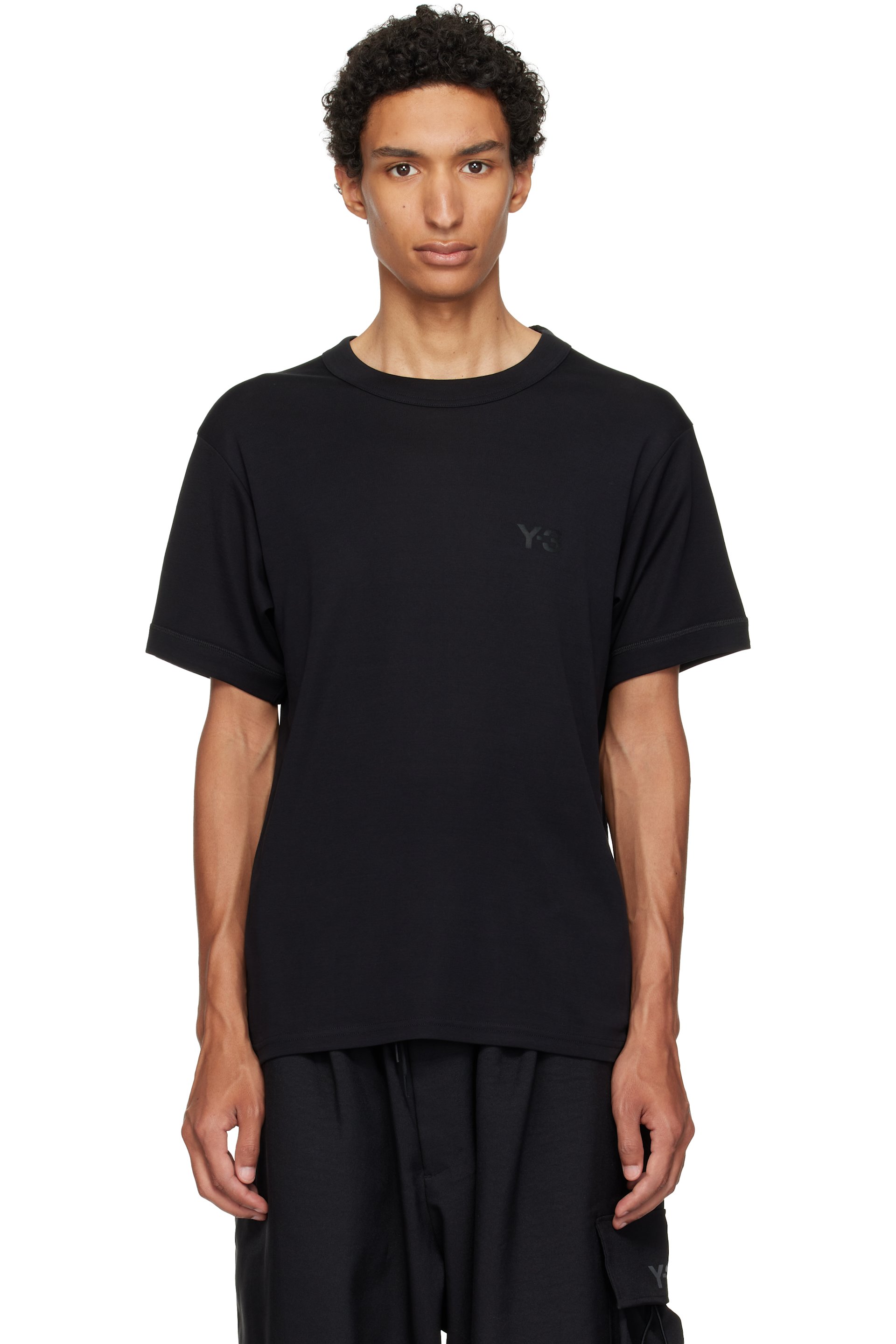 Y-3 - Black Slim Short Sleeve T-shirt
