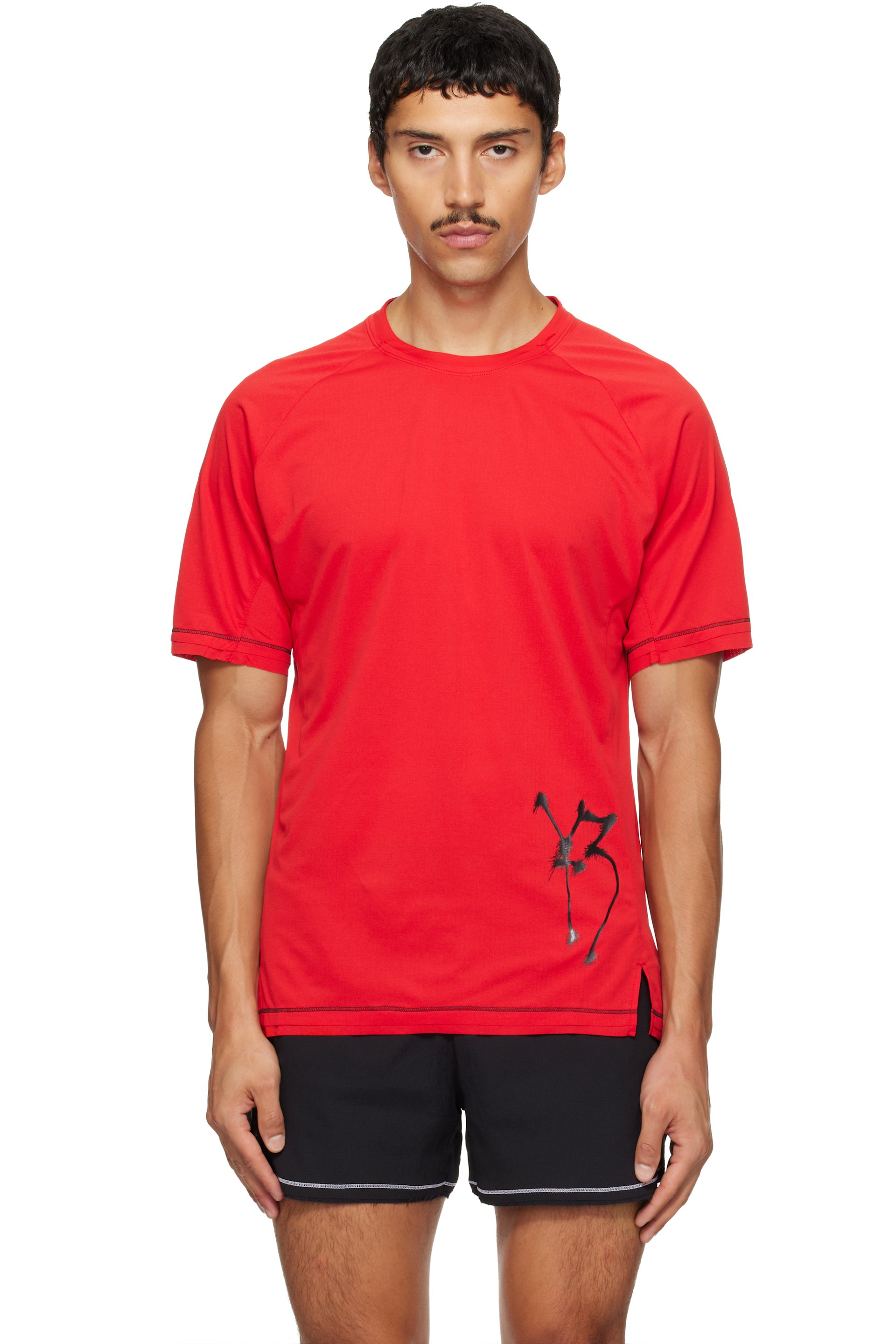 Y-3 - Red Chito Edition Graphic Running Short Sleeve T-shirt