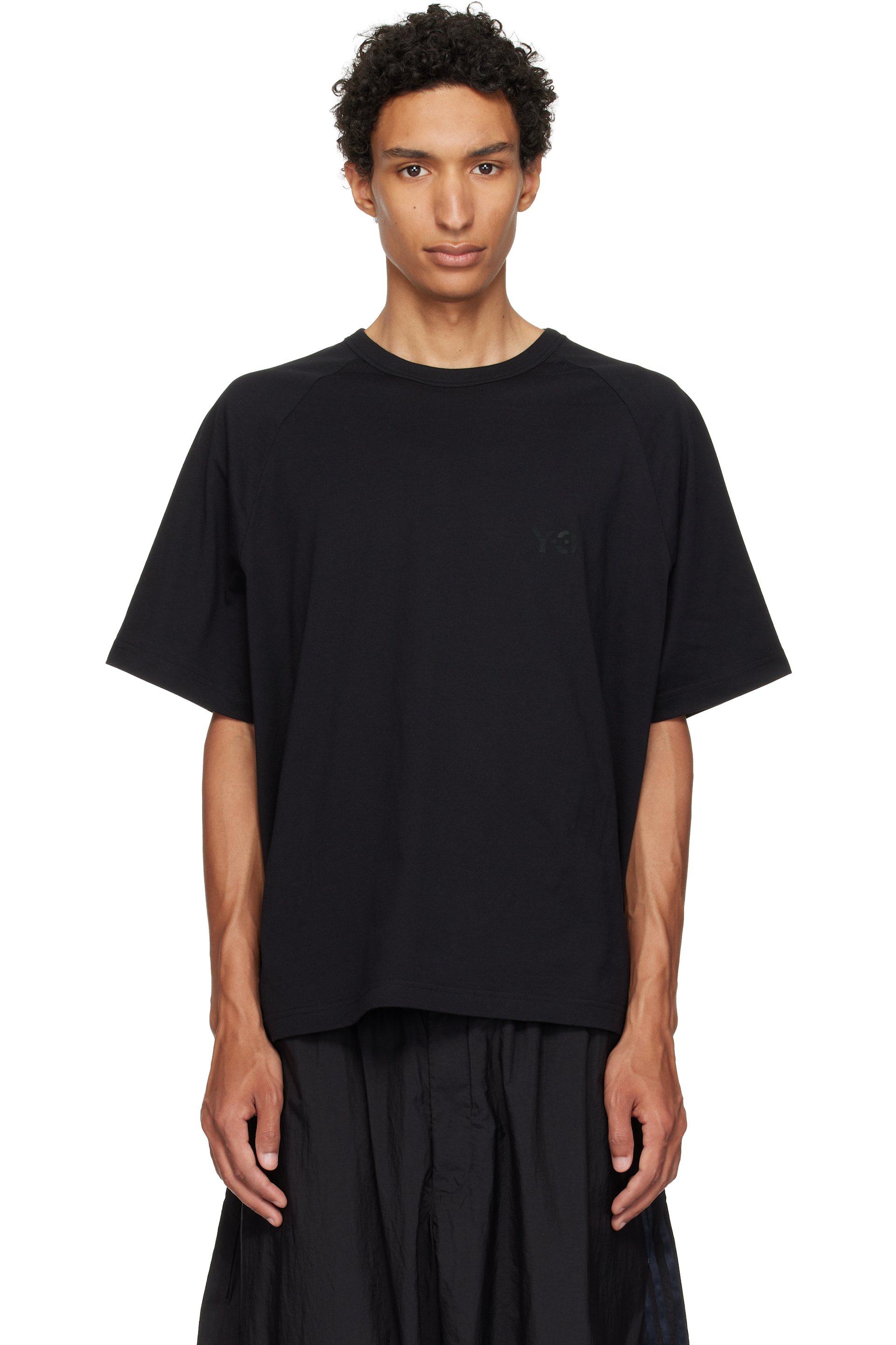 Y-3 - T-shirt à manches courtes droit noir