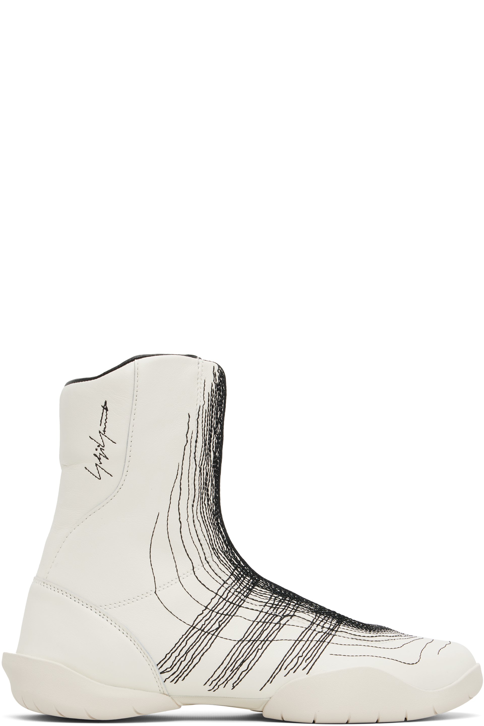 Y-3 - White Regu Hi Sneakers