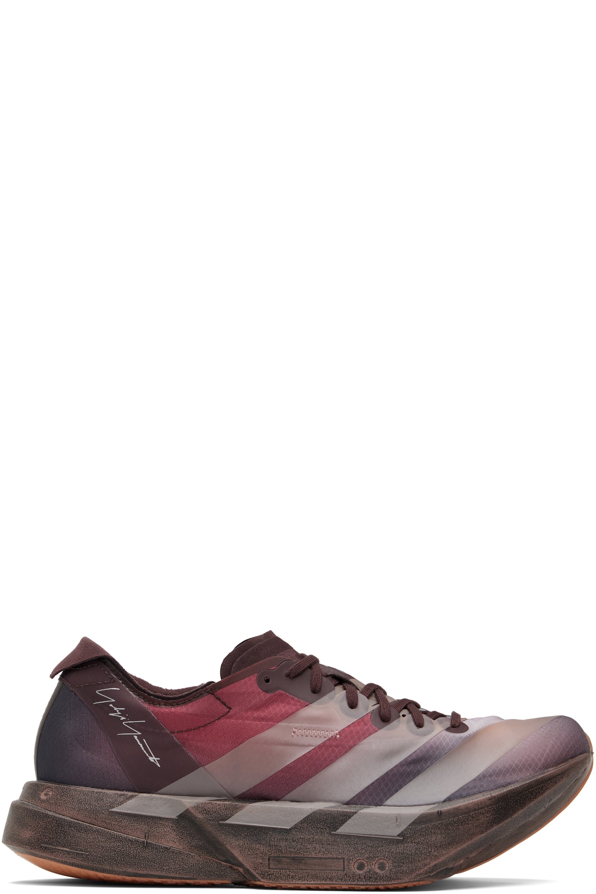Y-3 - Red & Gray Adios Pro 4 Sneakers