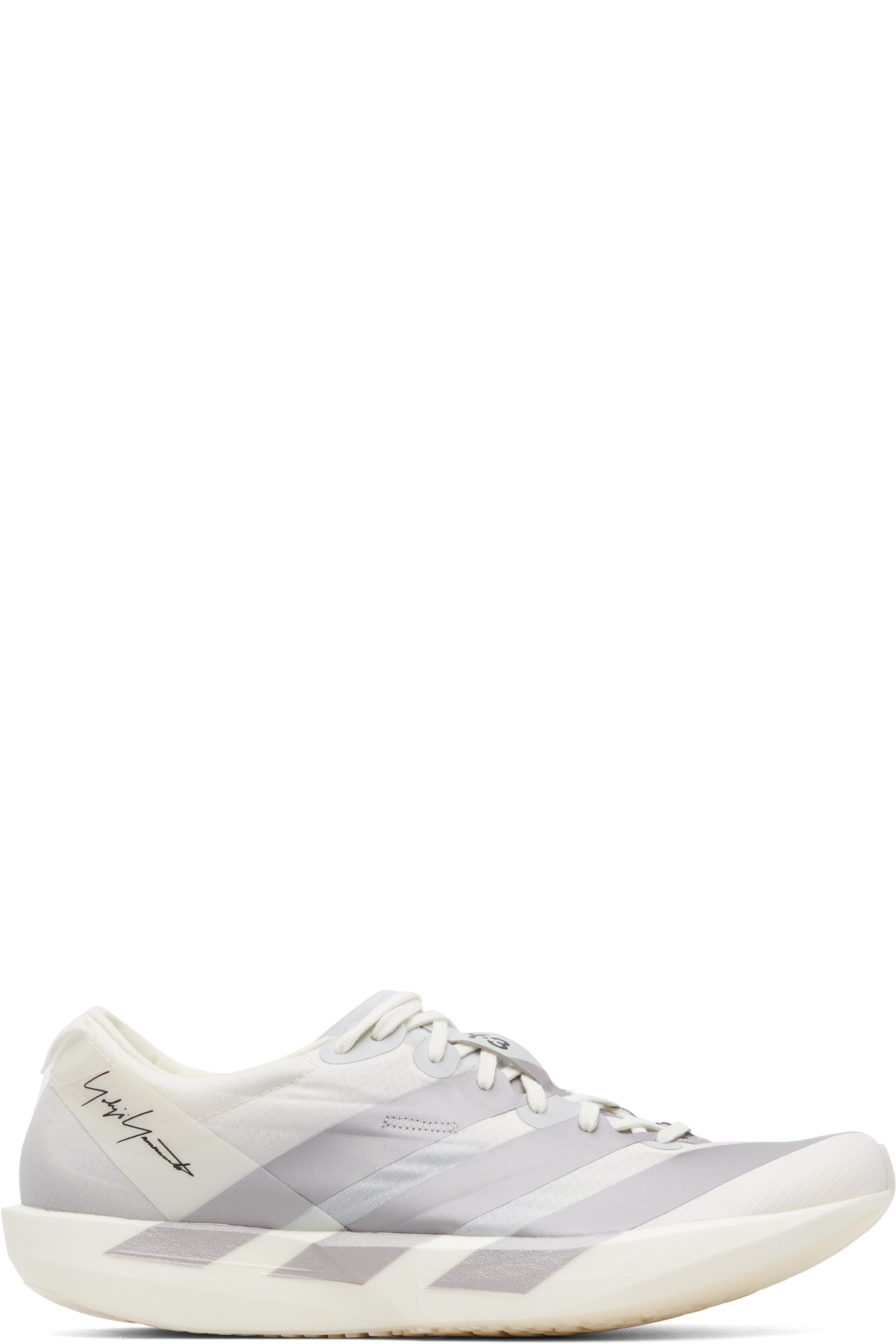Y-3 - Off-White & Gray Adios 9 Sneakers