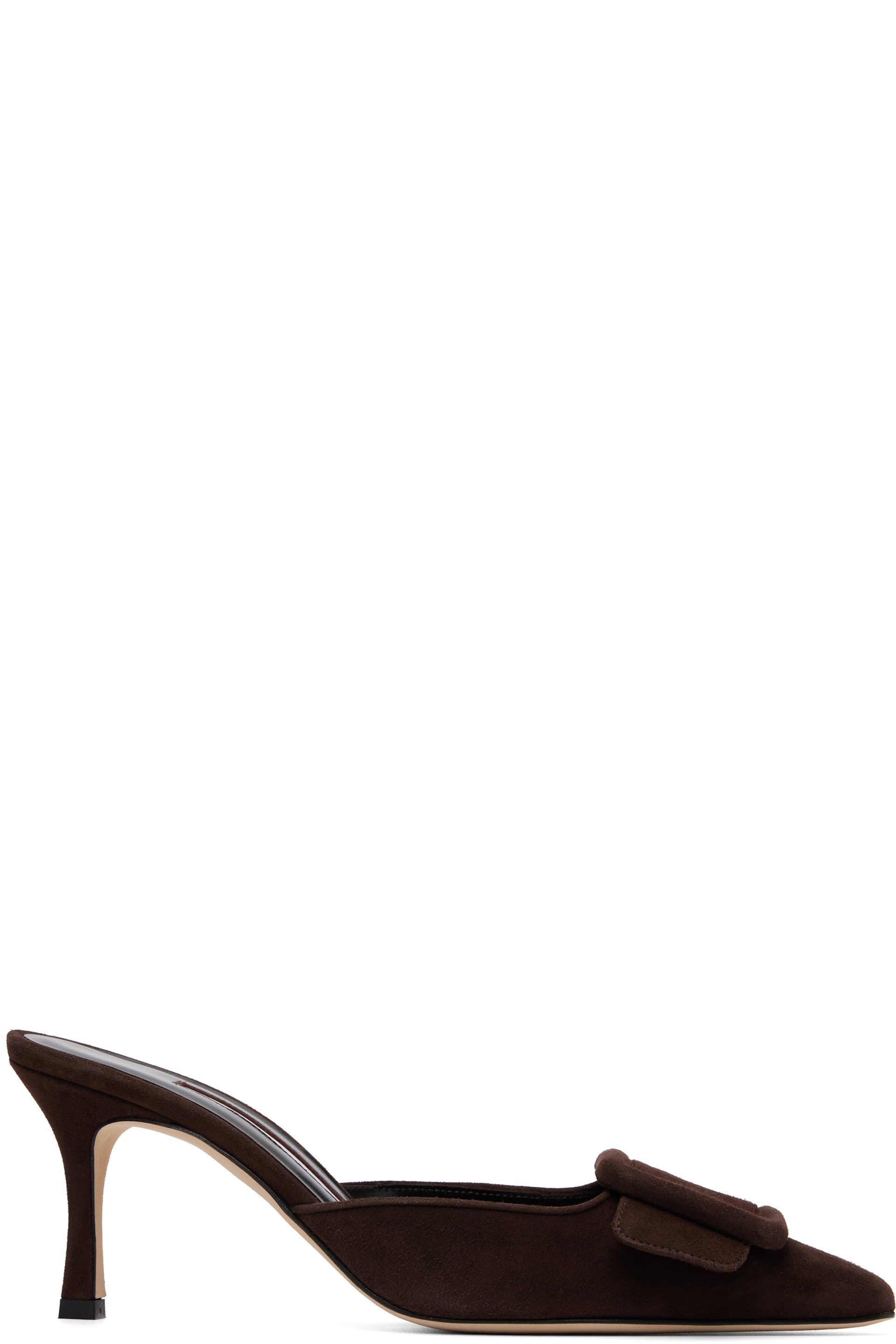 Manolo Blahnik - 브라운 메이세일 70 힐