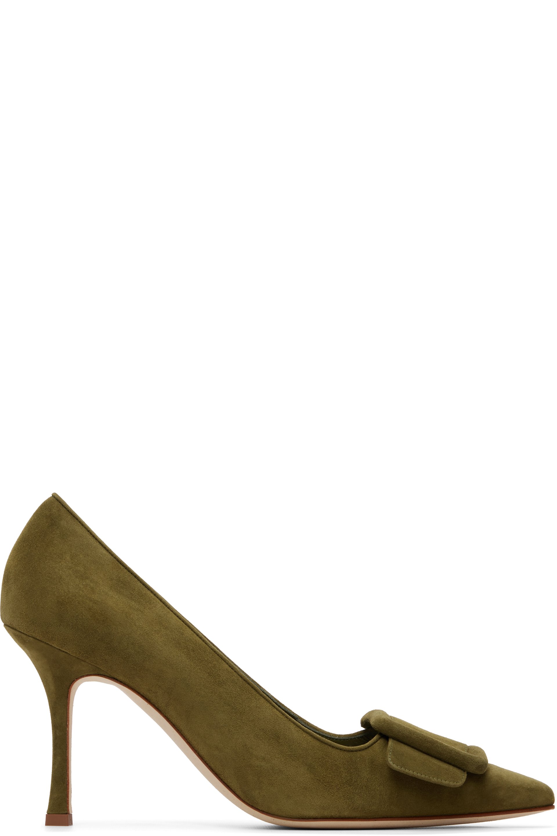 Manolo Blahnik - Khaki Maysalepump 90 Heels