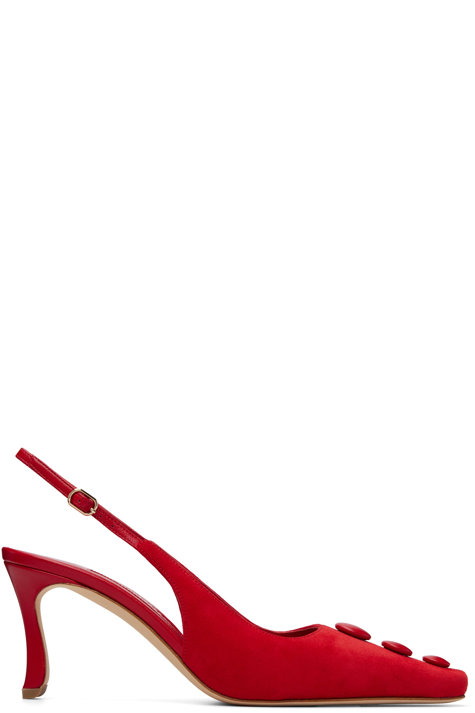 Manolo Blahnik - 레드 알렉사플라 힐