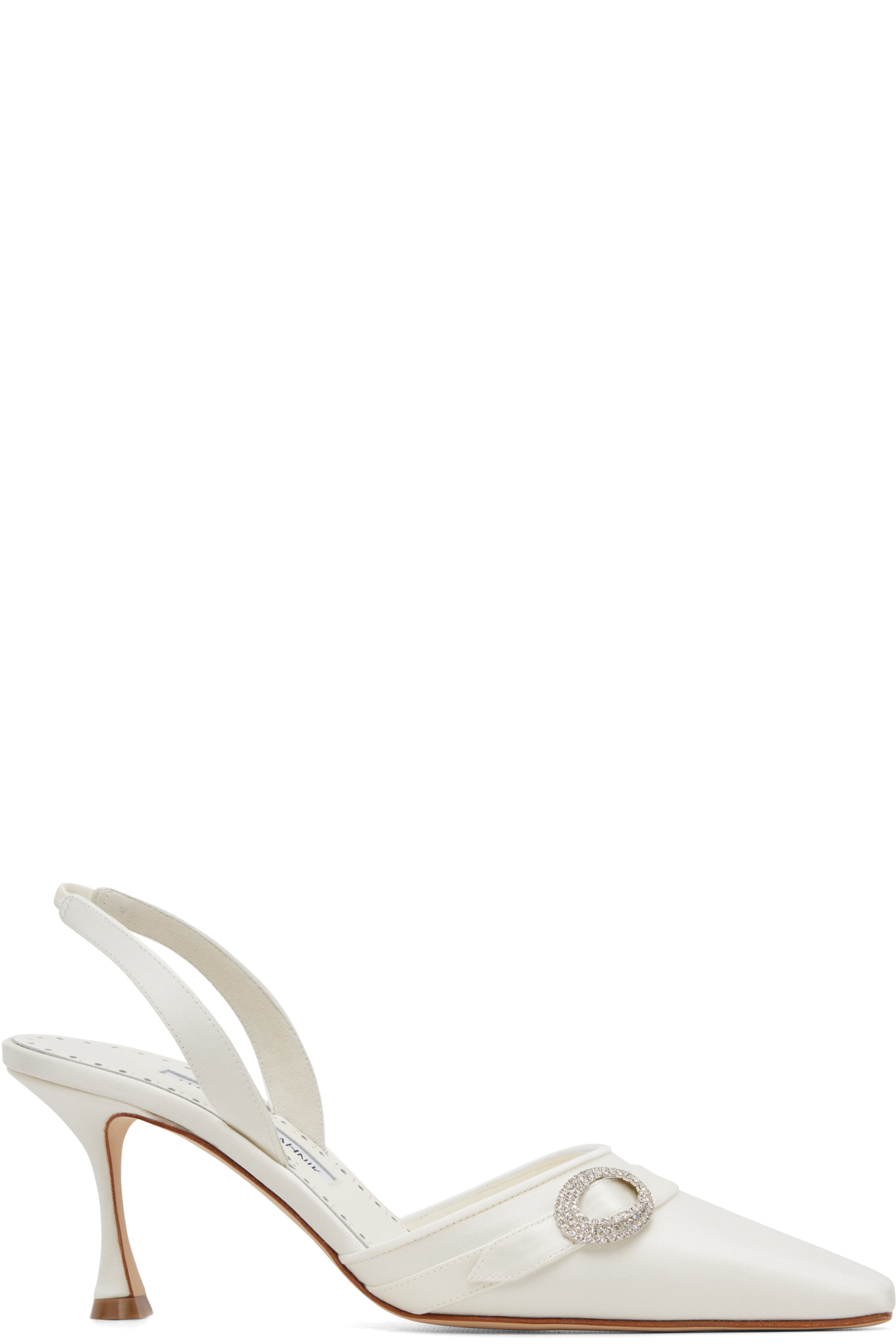 Manolo Blahnik - White Zutoslipla Heels