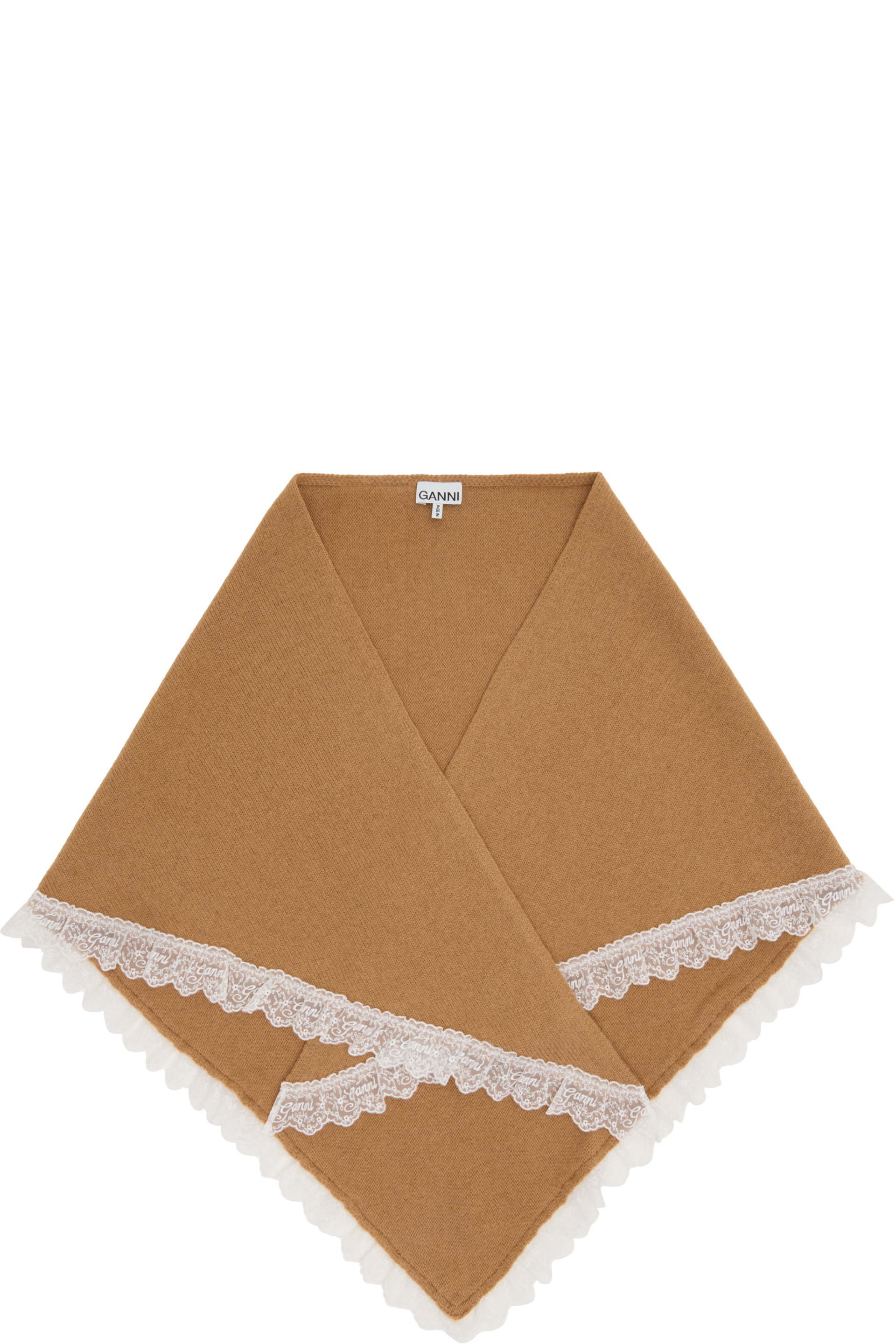 GANNI - Brown XXL Scarf