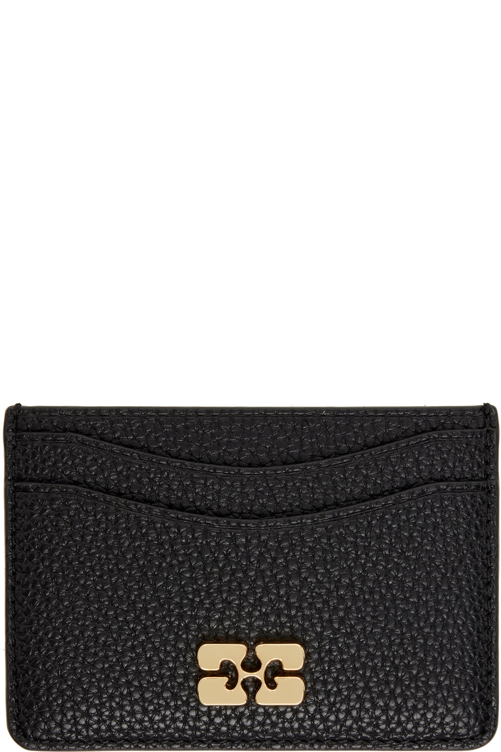 GANNI - Black Grained Card Holder