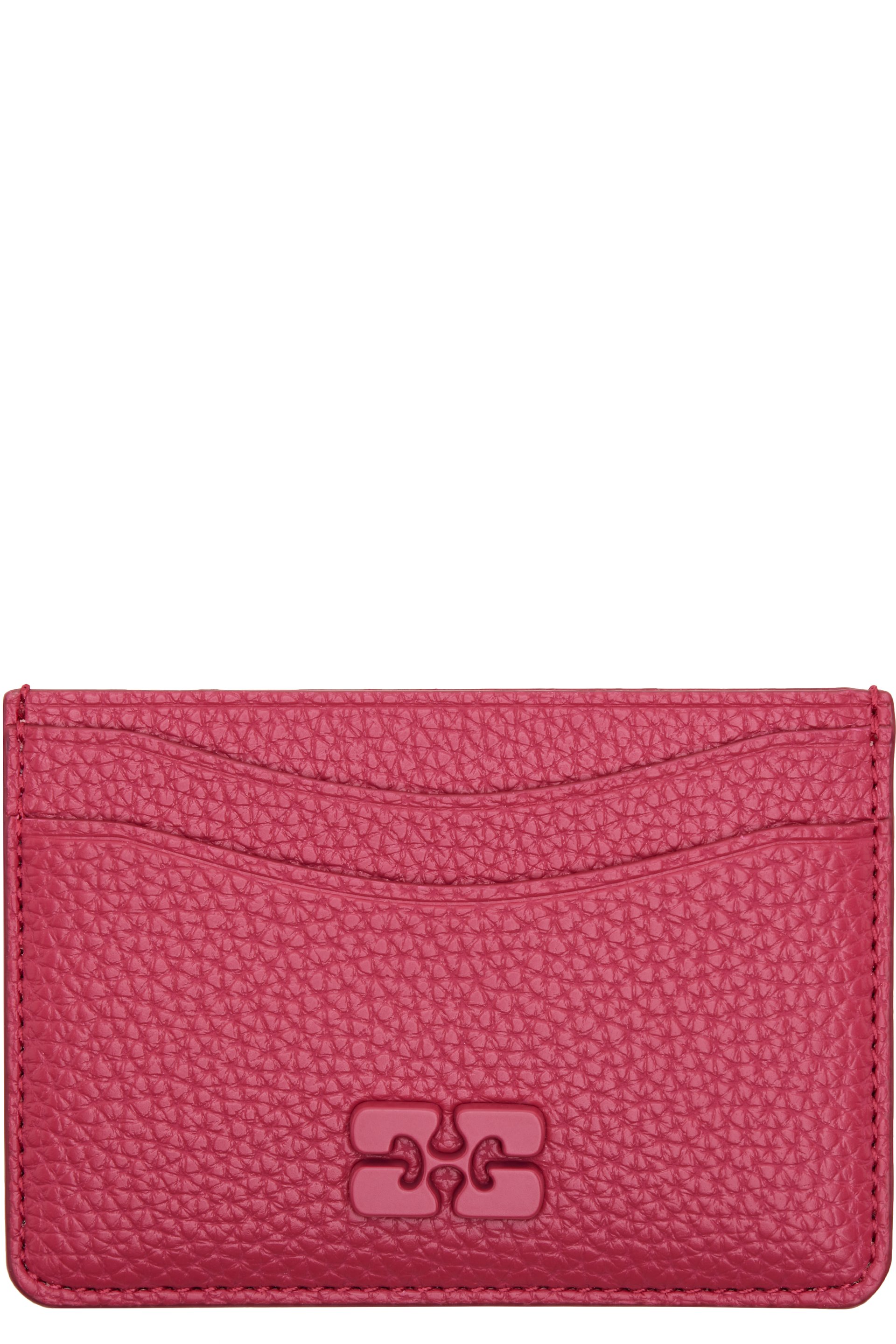 GANNI - Red Grained Card Holder