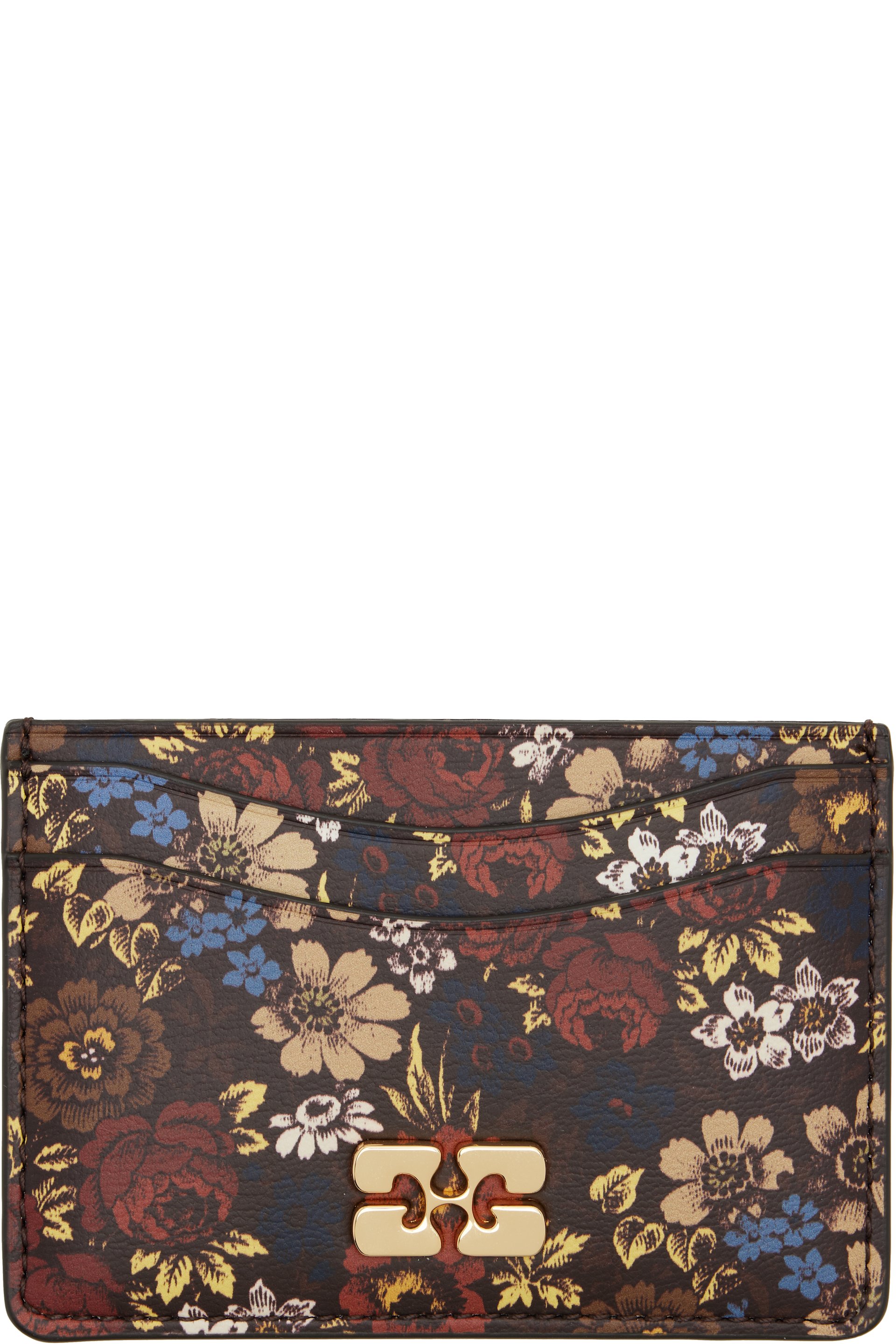 GANNI - Brown Bou Card Holder