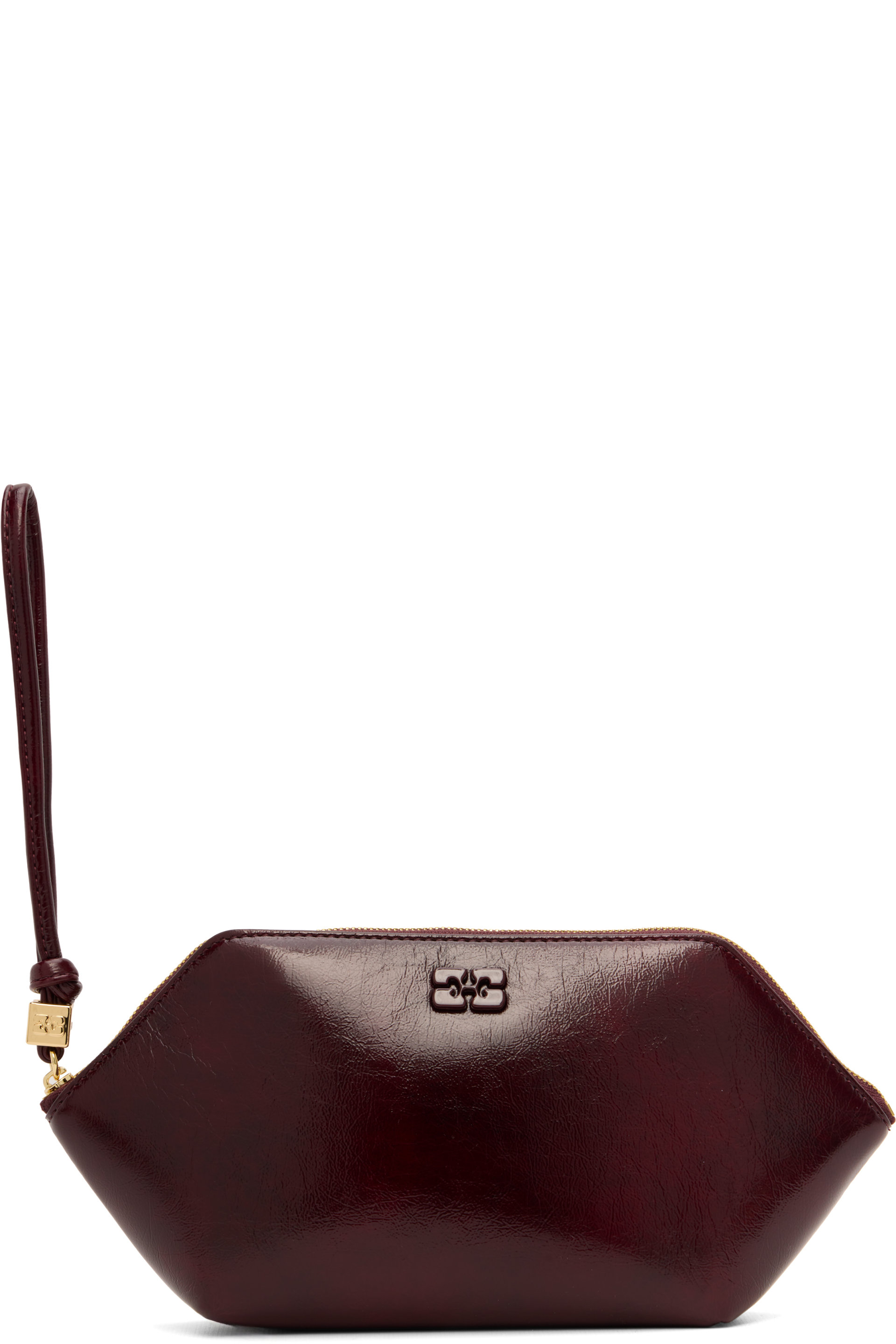 GANNI - Burgundy Bou Make Up Pouch
