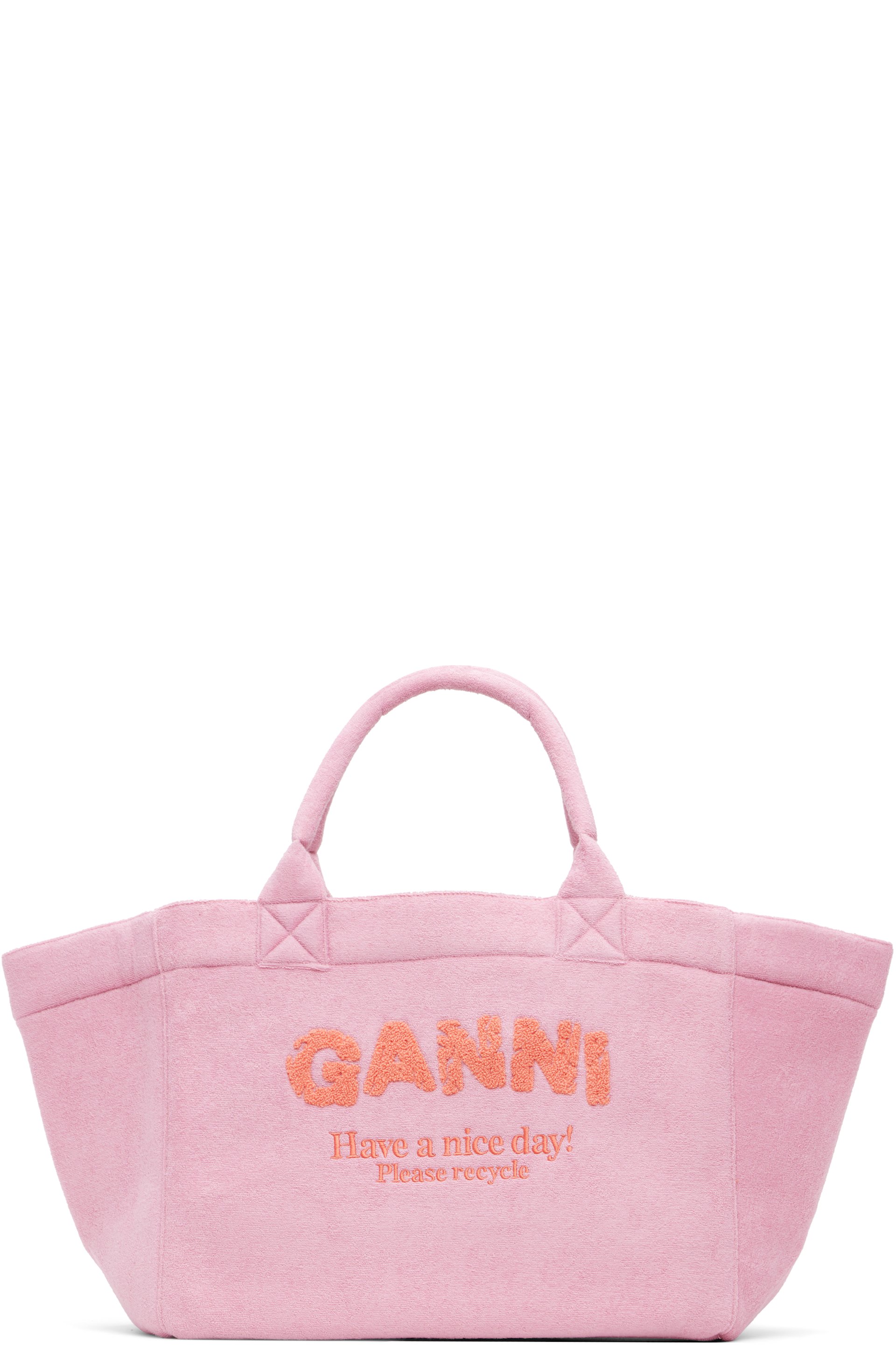 GANNI - Pink & Orange Reversible XXL Tote